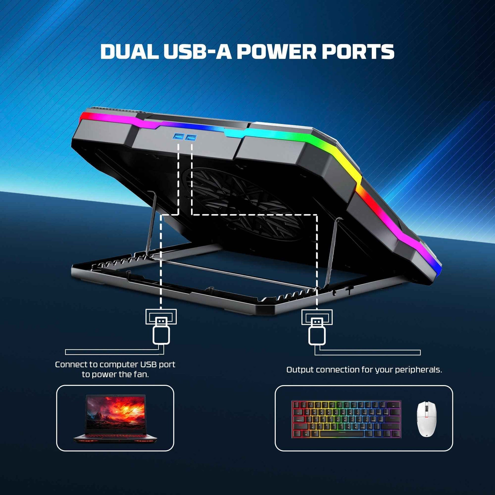 Fantech Nc22 Notebook Cooler Laptop Cooling Pad