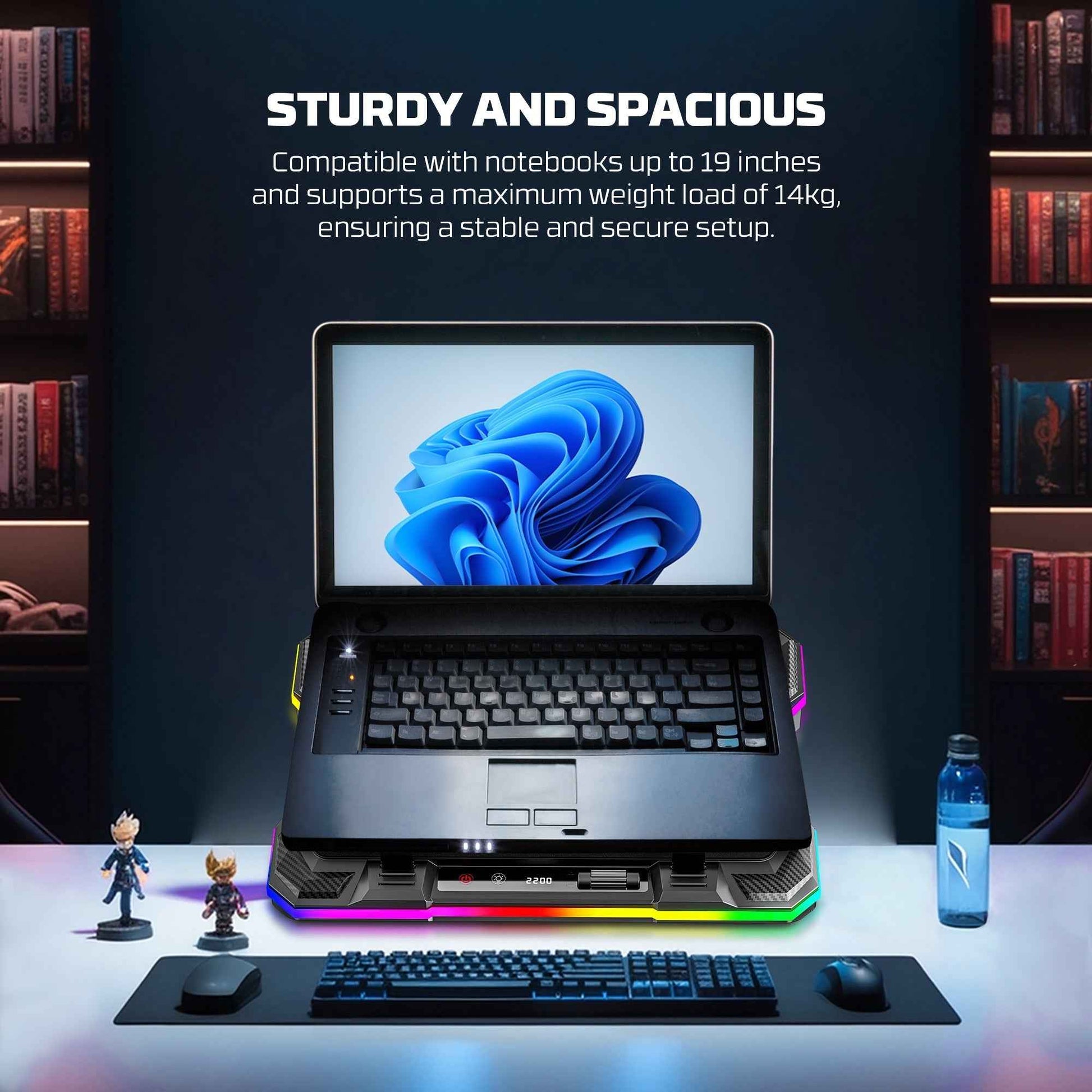 Fantech Nc22 Notebook Cooler Laptop Cooling Pad