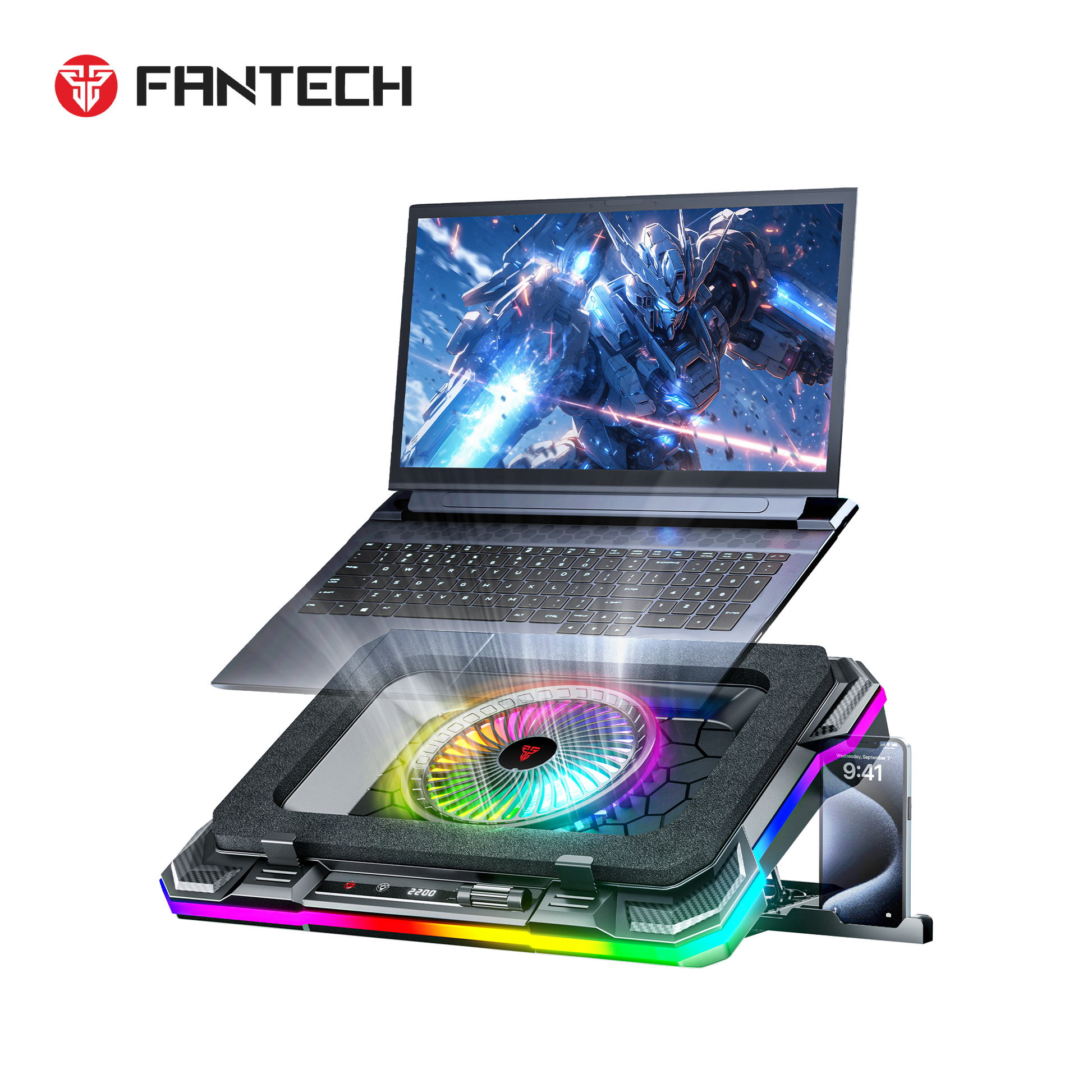 Fantech Nc22 Notebook Cooler Laptop Cooling Pad - Gameonjo