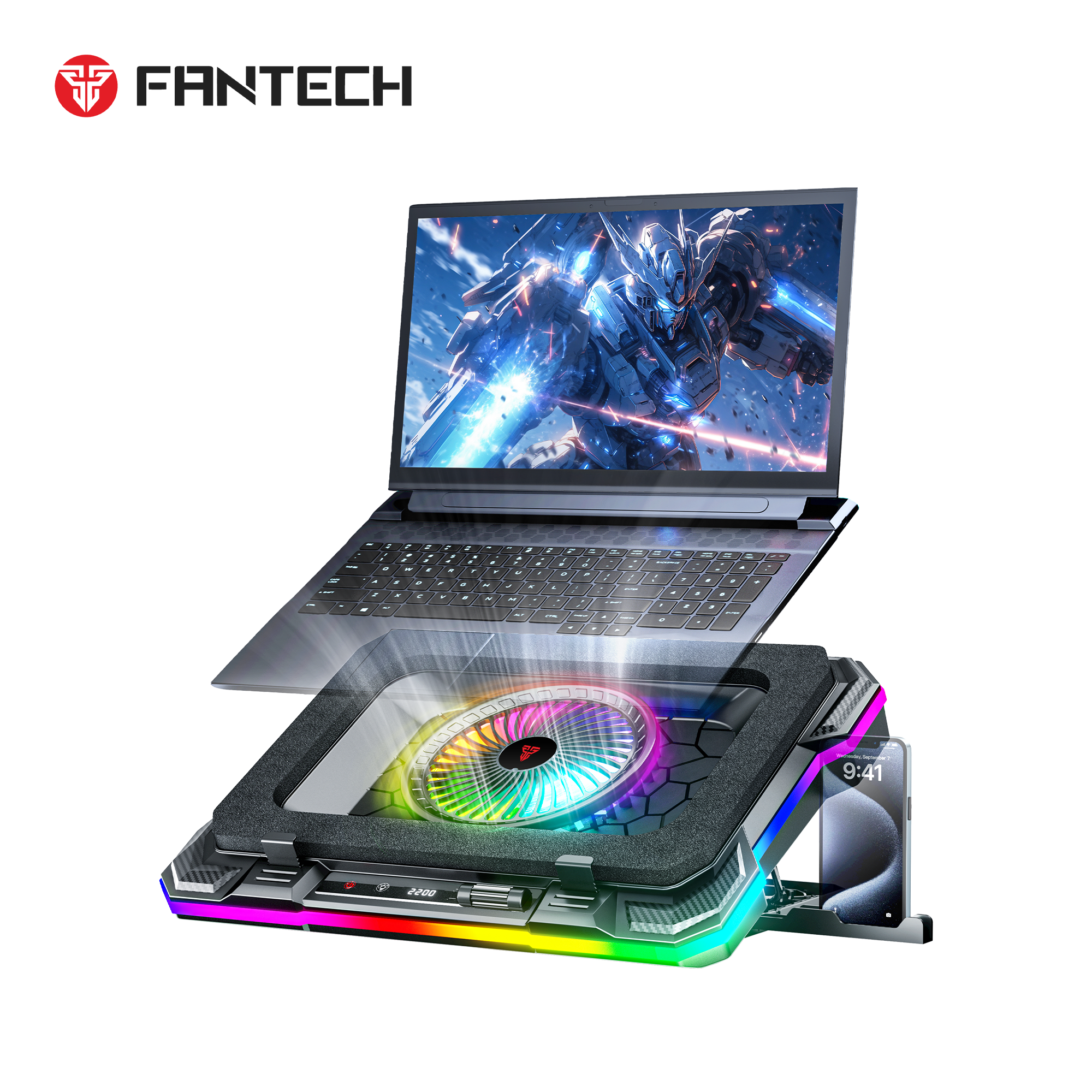 Fantech Nc22 Notebook Cooler Laptop Cooling Pad - Gameonjo