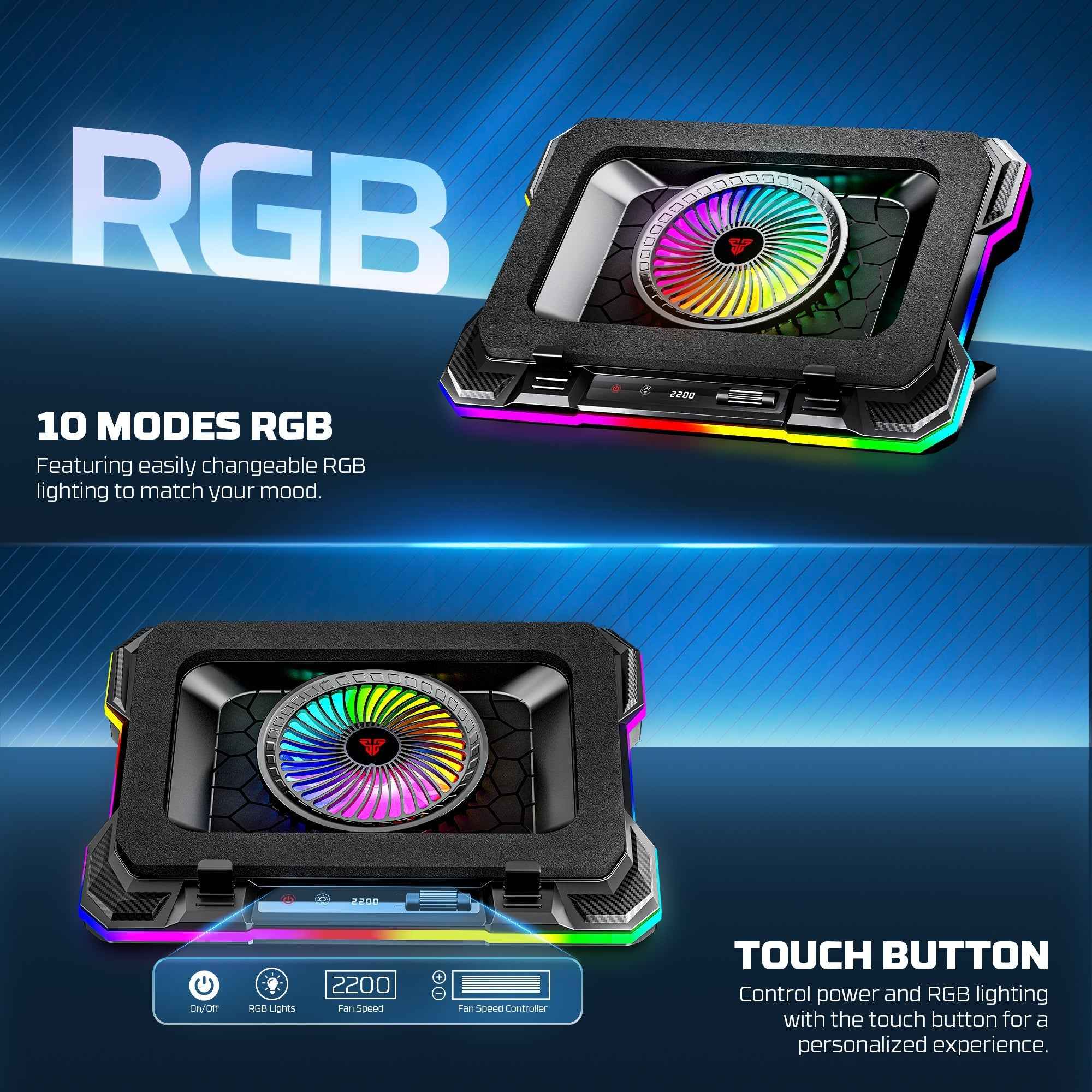 Fantech Nc22 Notebook Cooler Laptop Cooling Pad