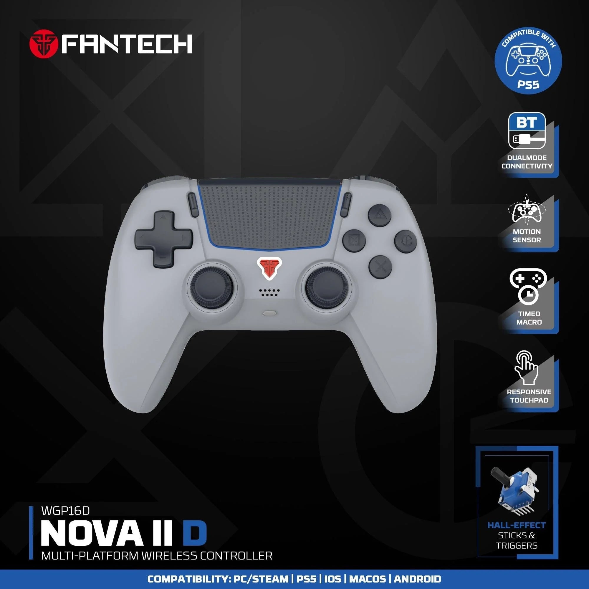 Fantech nova ii d wgp16d controller hall effect (ps5) new - console | controller