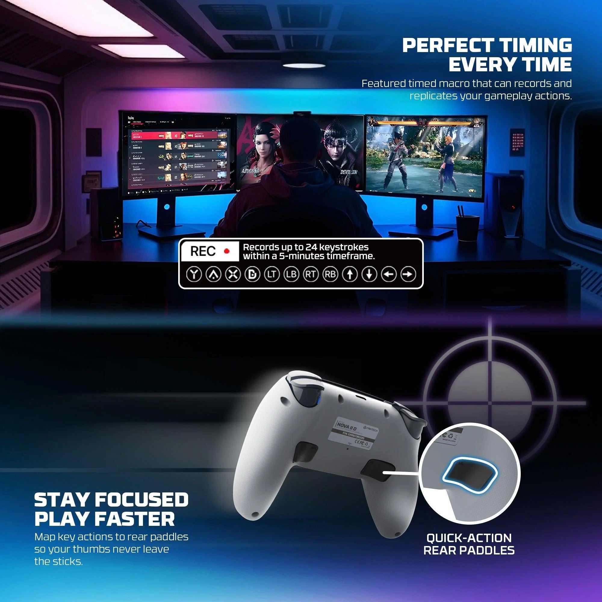 Fantech nova ii d wgp16d controller hall effect (ps5) new - console | controller