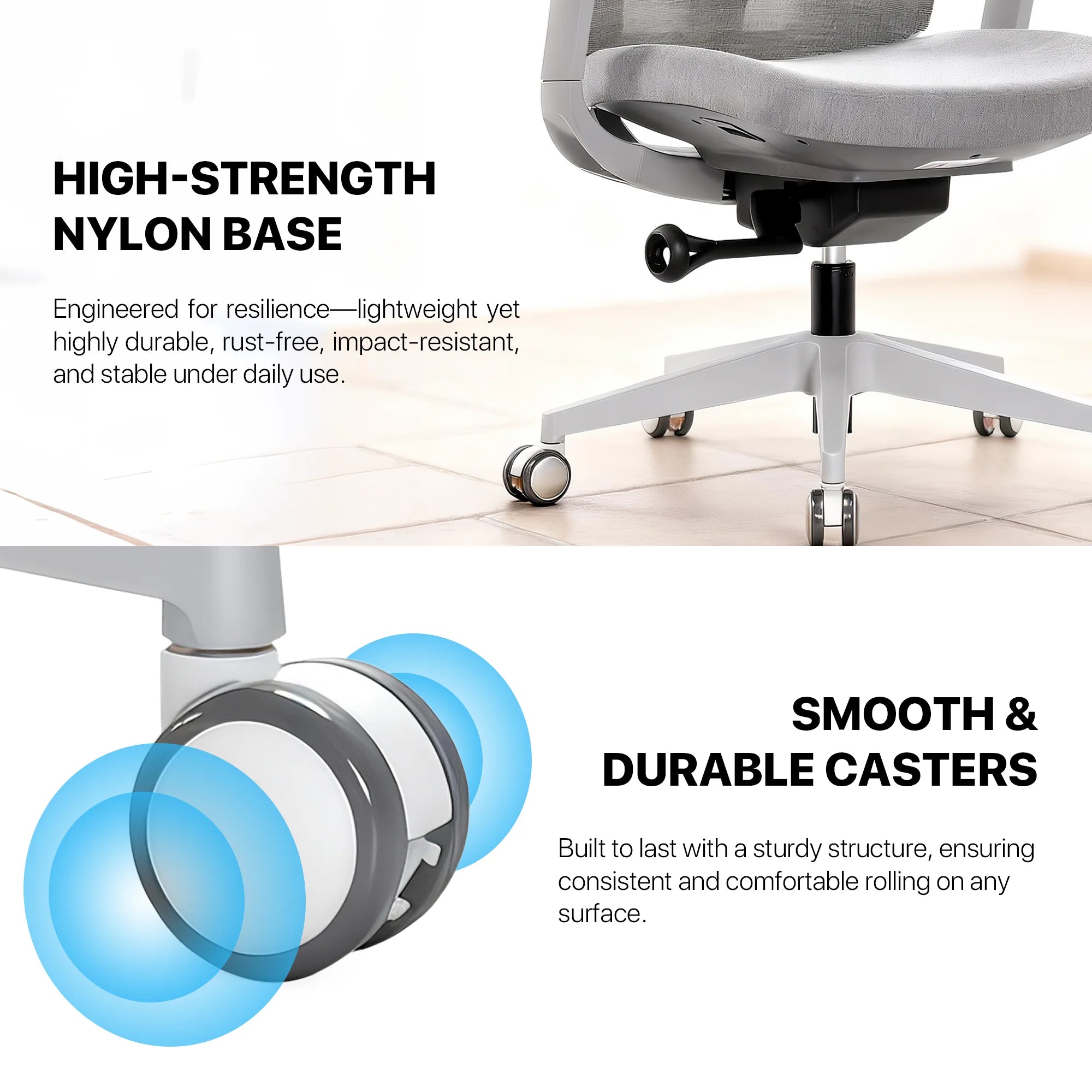 Fantech oc1 ergonomic office chair black - desk & chair