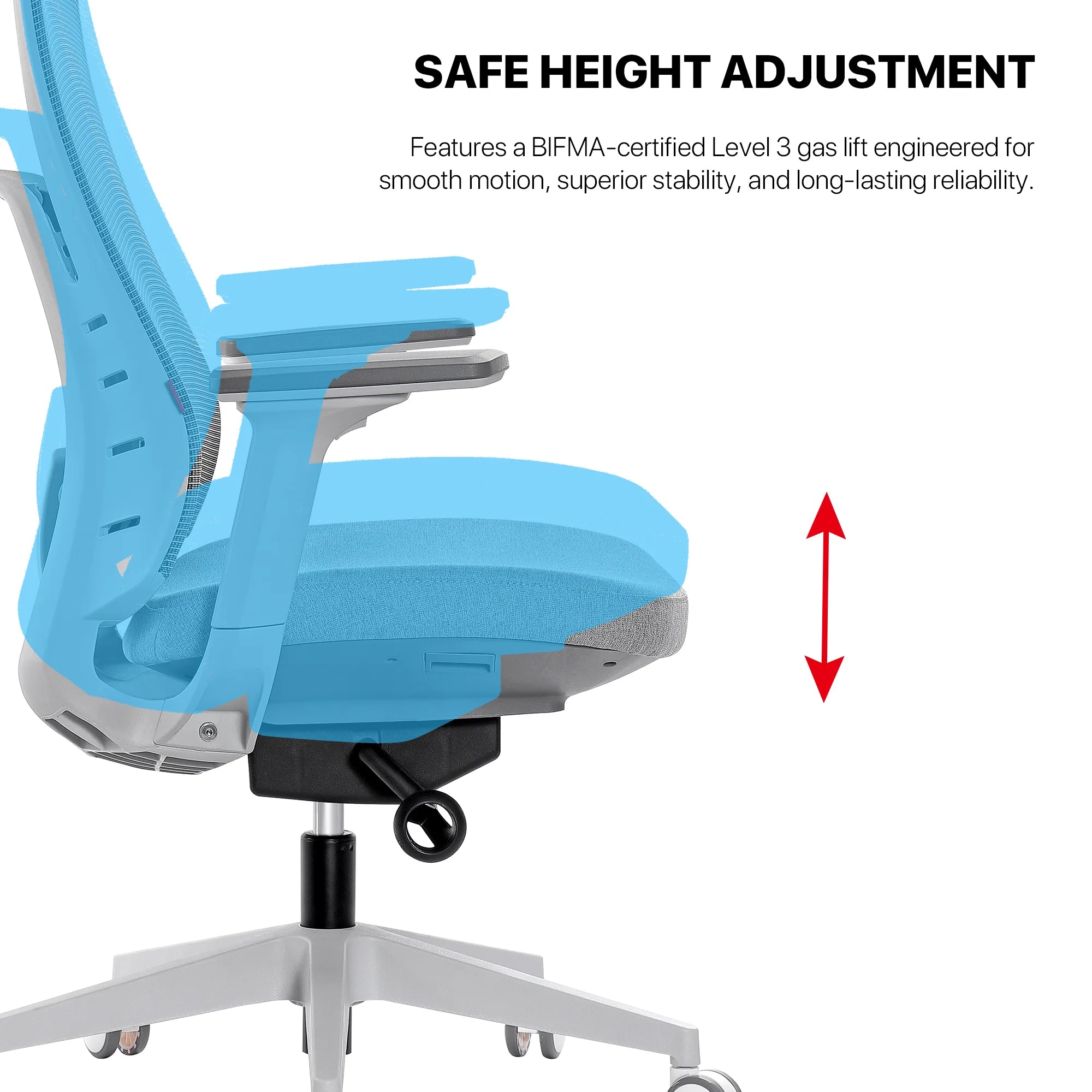Fantech oc1 ergonomic office chair white - desk & chair