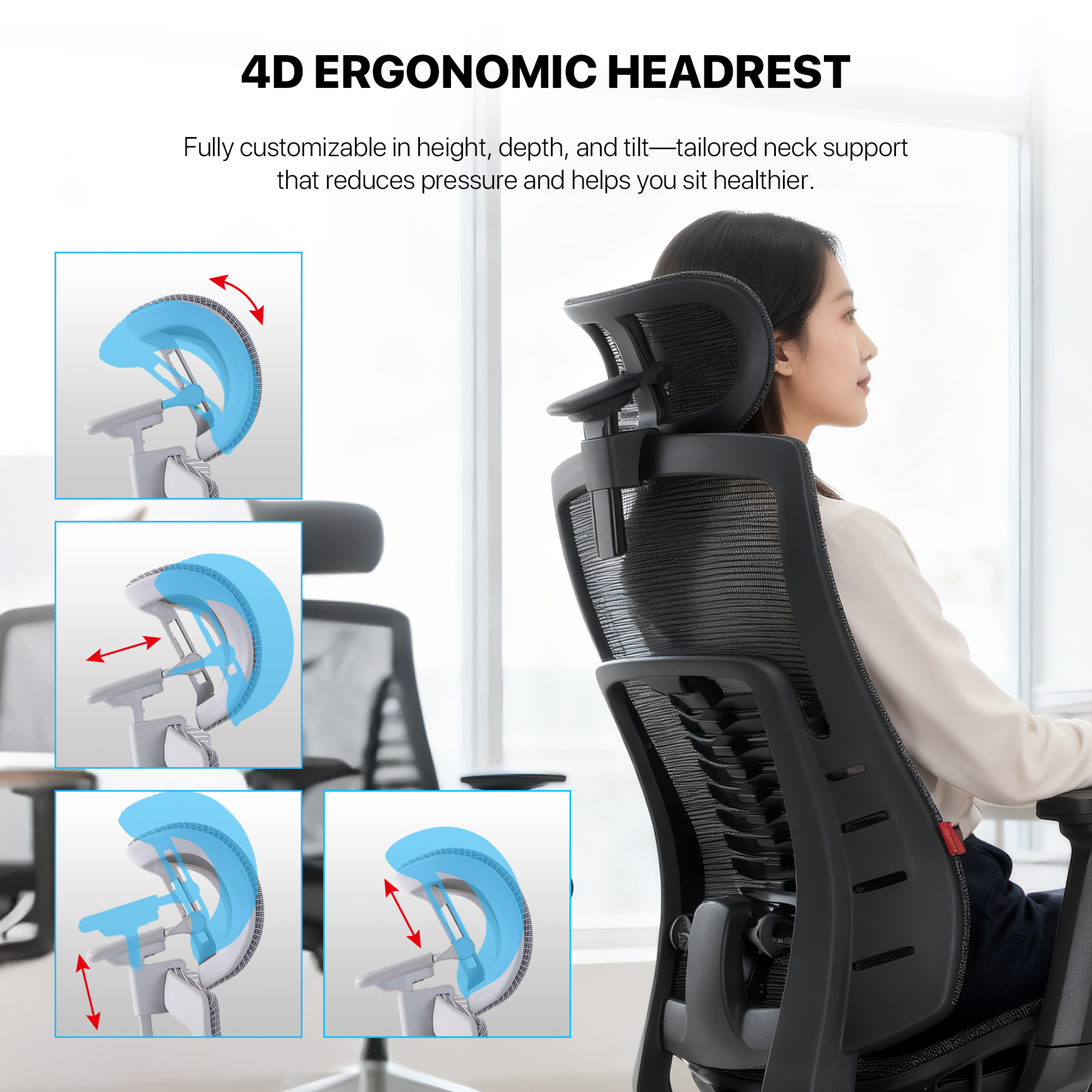 FANTECH OC1 PRO Ergonomic Office Chair Black.
