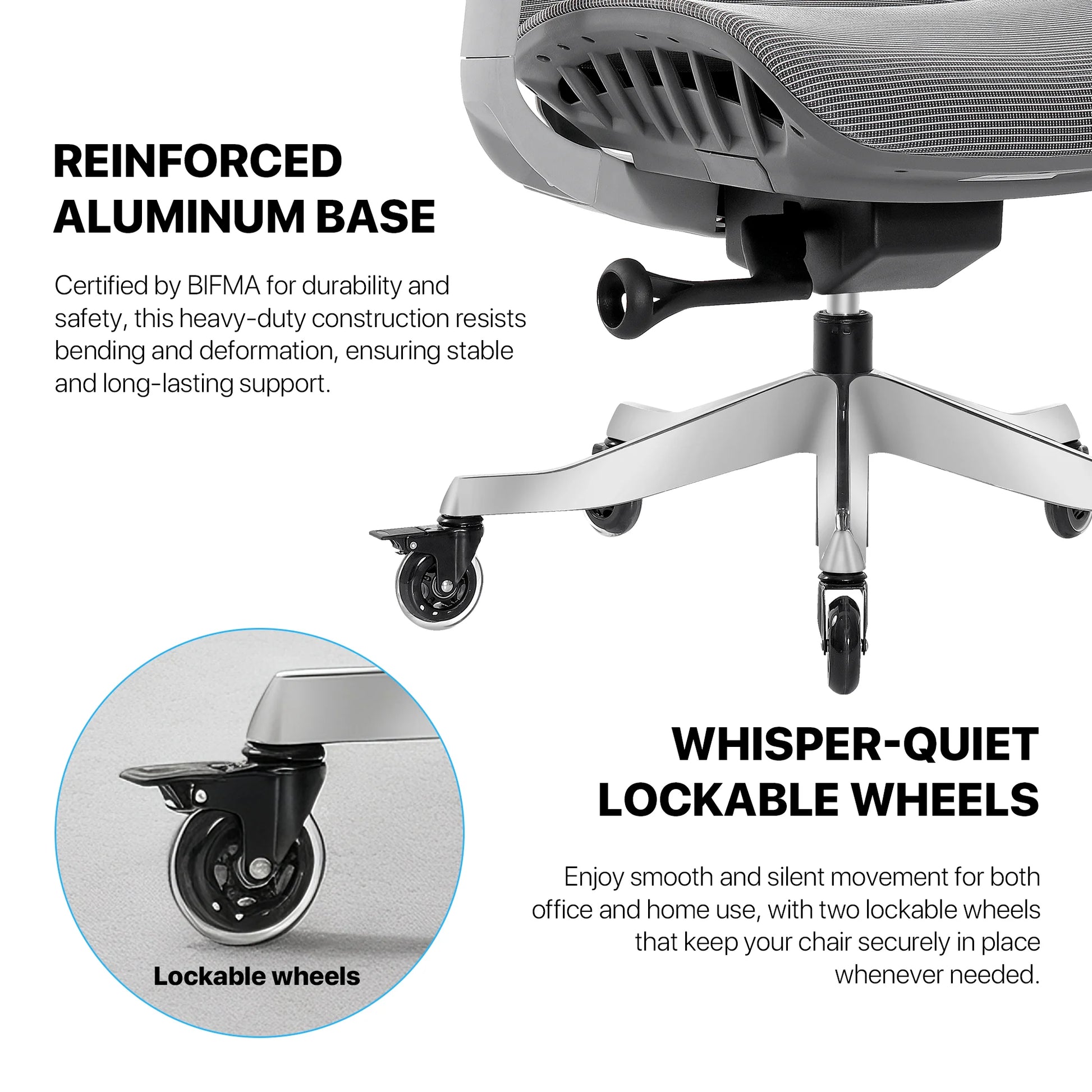 Fantech oc1 pro ergonomic office chair black - desk & chair