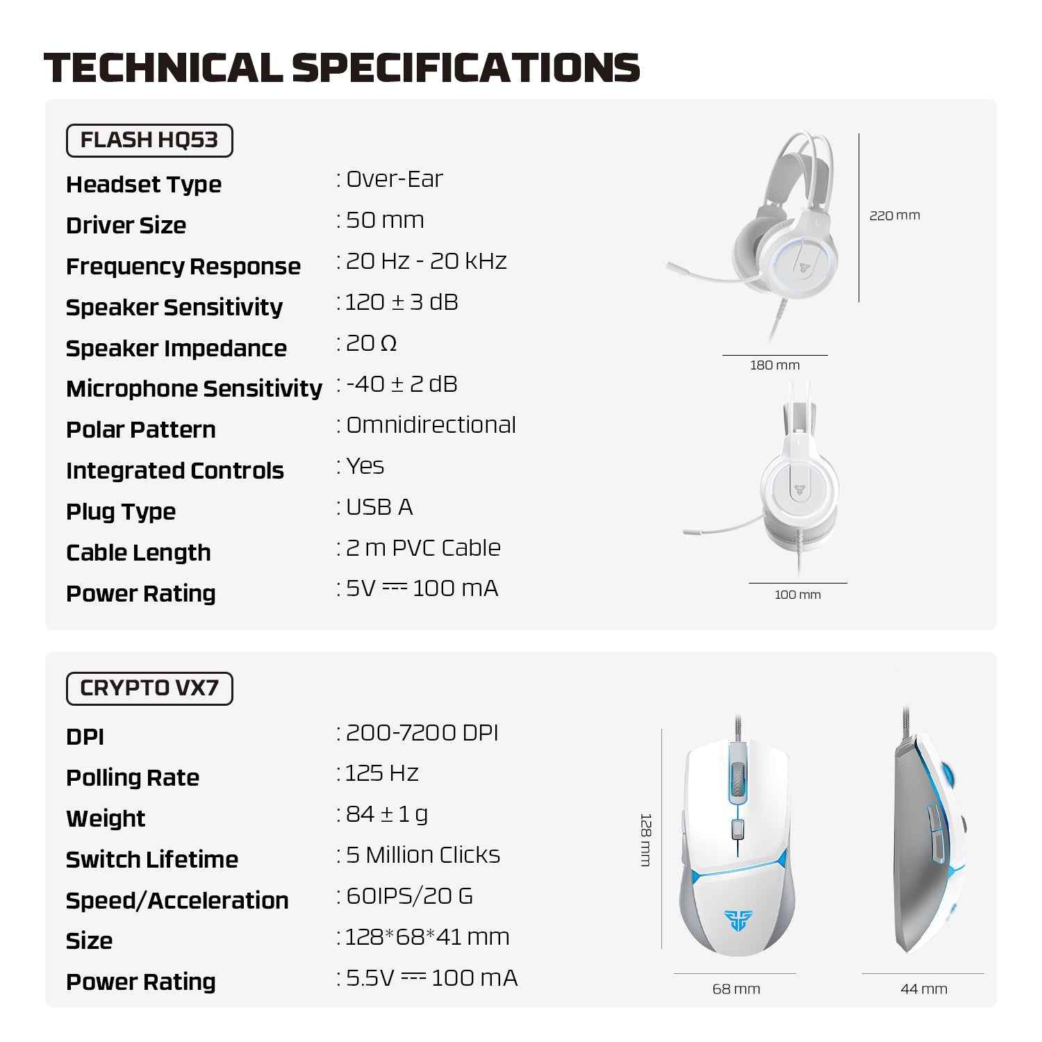 Fantech P51 Power Bundle Gaming Keyboard and Mouse