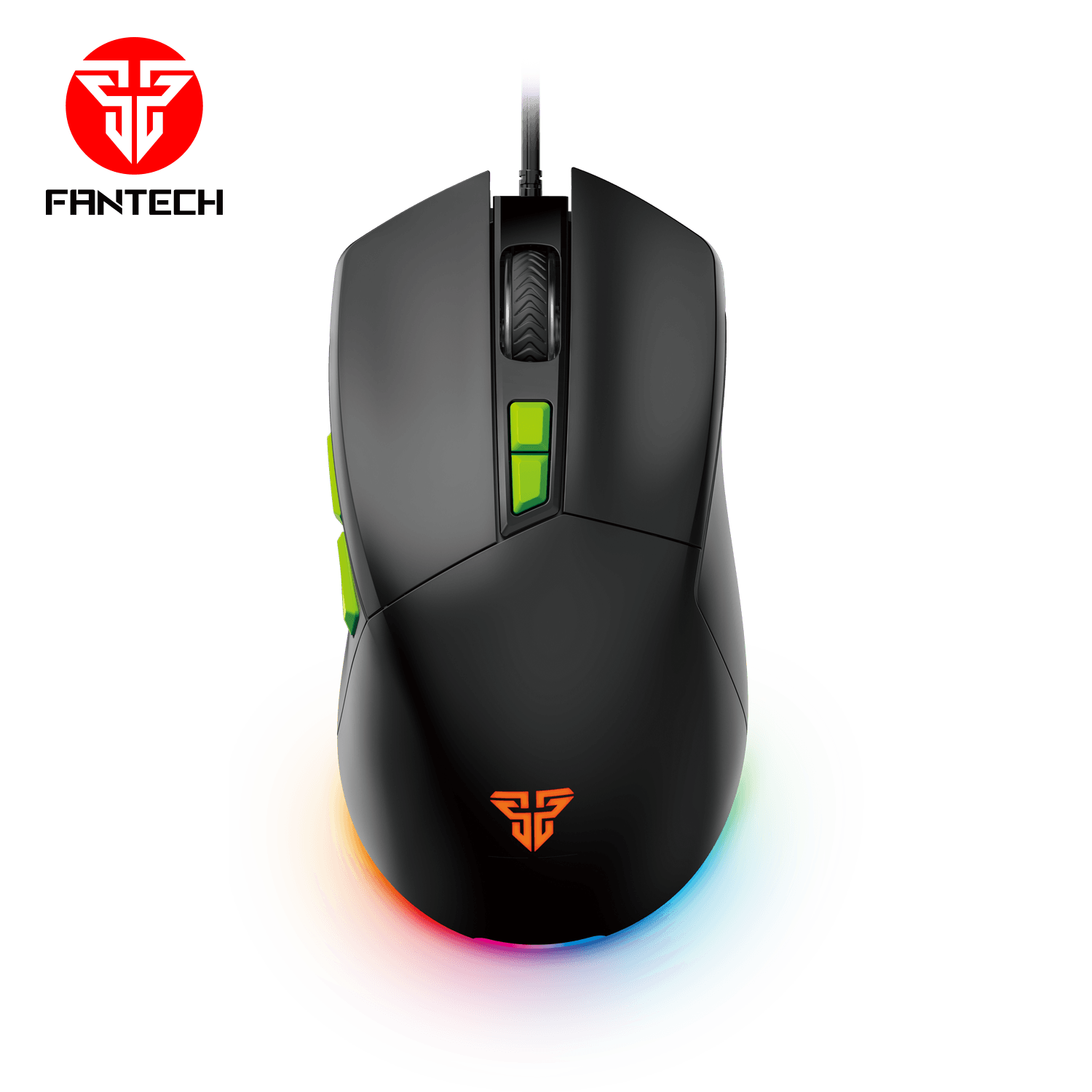 Fantech phantom ii vx6 gaming mouse for ultimate performance and neon macro features - black - mouse