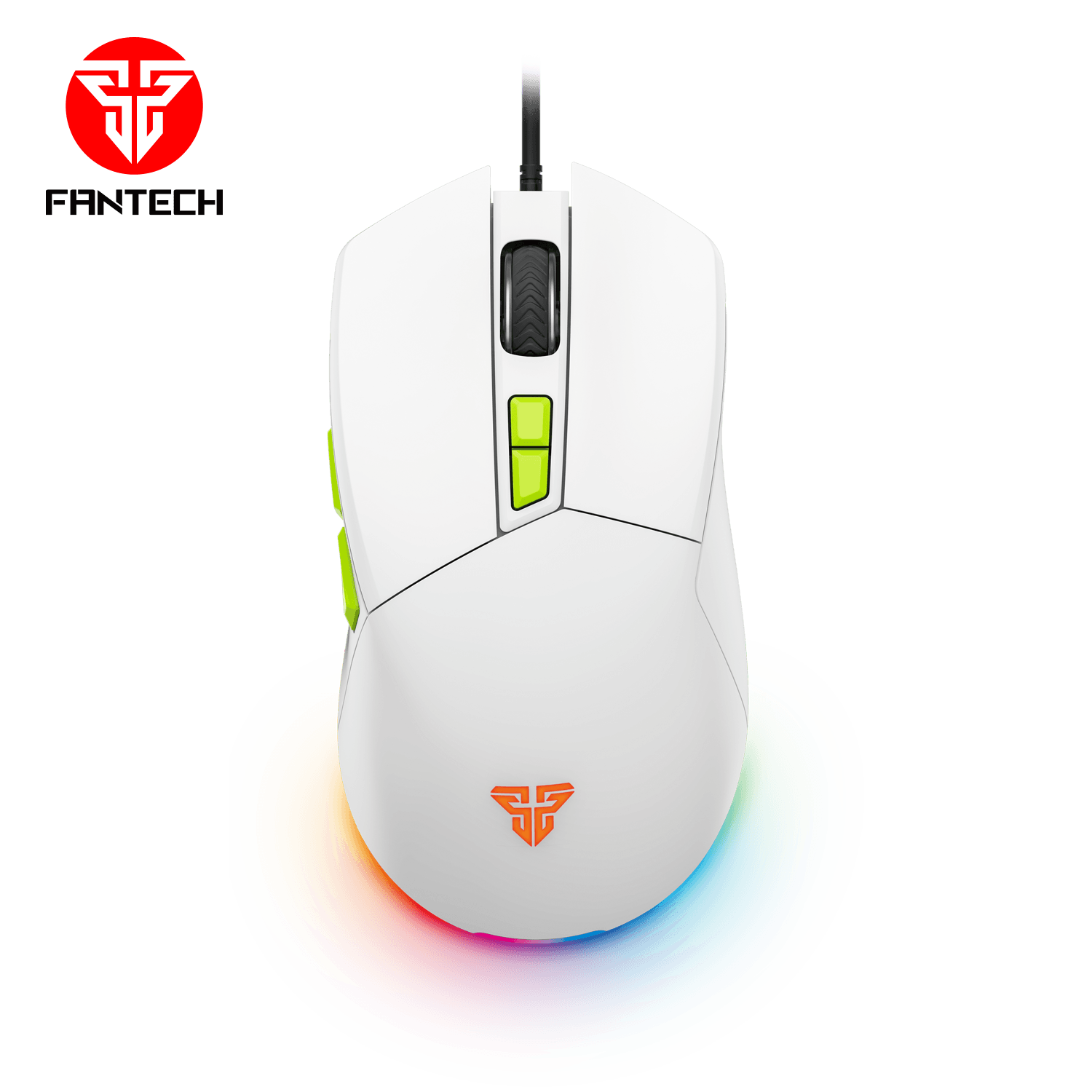 Fantech phantom ii vx6 gaming mouse for ultimate performance and neon macro features - white - mouse