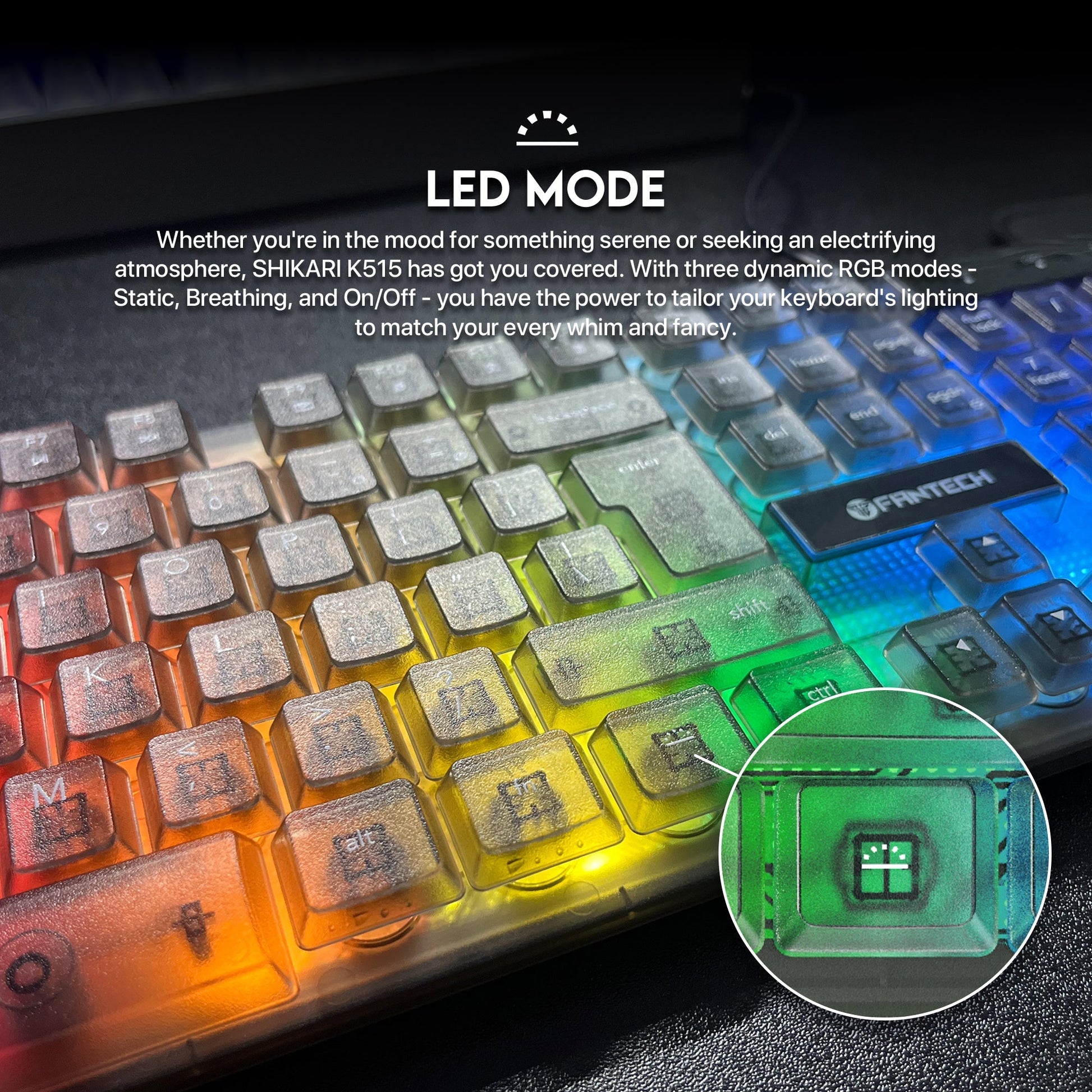 Fantech Shikari K515 Rgb Membrane Gaming Keyboard - Gameonjo