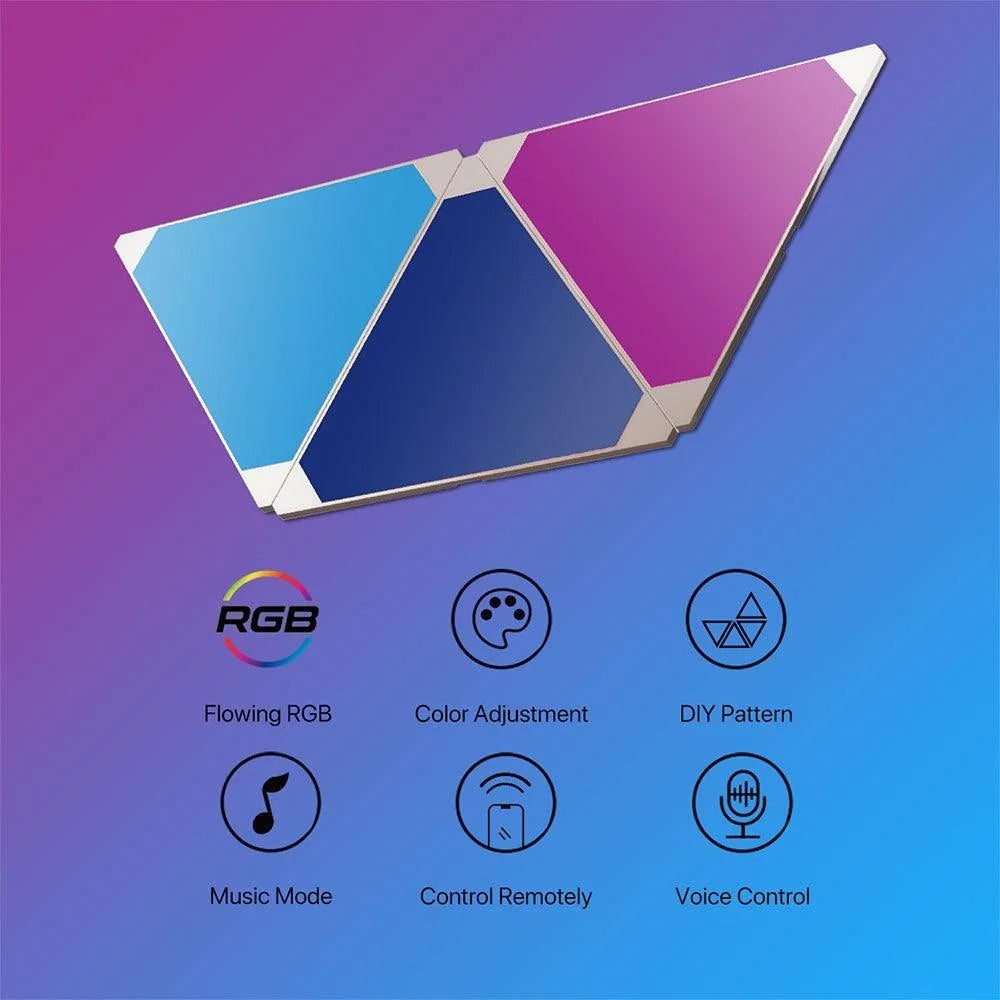 Fantech smart rgb triangle light panels set slp0103 + la1alp 3pcs - lightning | panels | lamps | signs