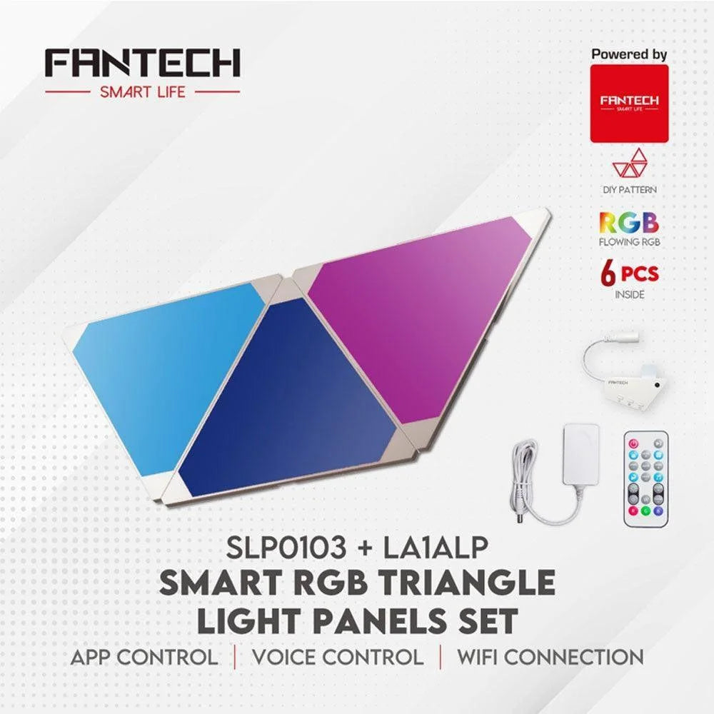Fantech smart rgb triangle light panels set slp0103 + la1alp 3pcs - lightning | panels | lamps | signs