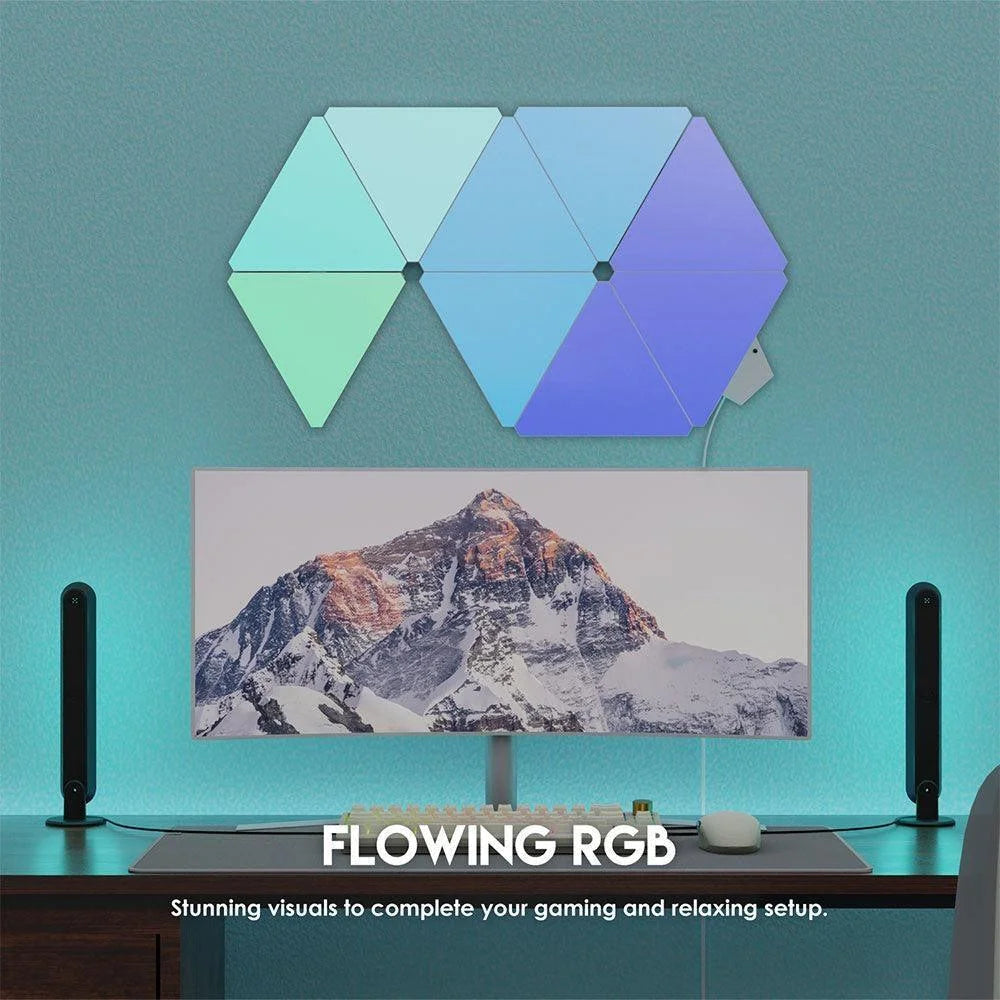 Fantech smart rgb triangle light panels set slp0103 + la1alp 3pcs - lightning | panels | lamps | signs