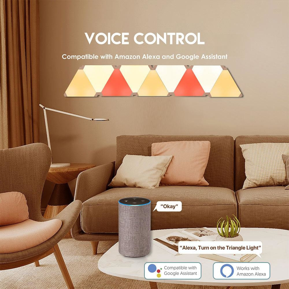 Fantech Smart Rgb Triangle Light Panels Set Slp0103 + La1alp 3pcs - Gameonjo