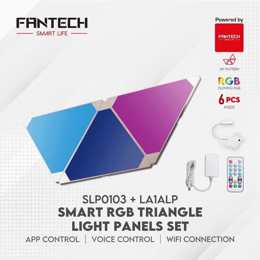 Fantech Smart Rgb Triangle Light Panels Set Slp0103 + La1alp 6 Pcs - Gameonjo