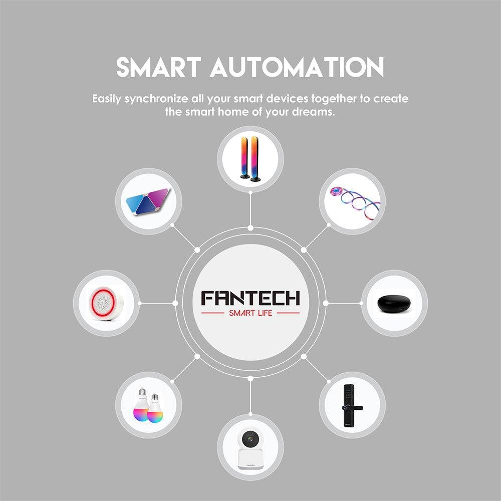 Fantech Smart Rgb Triangle Light Panels Set Slp0103 + La1alp 6 Pcs - Gameonjo