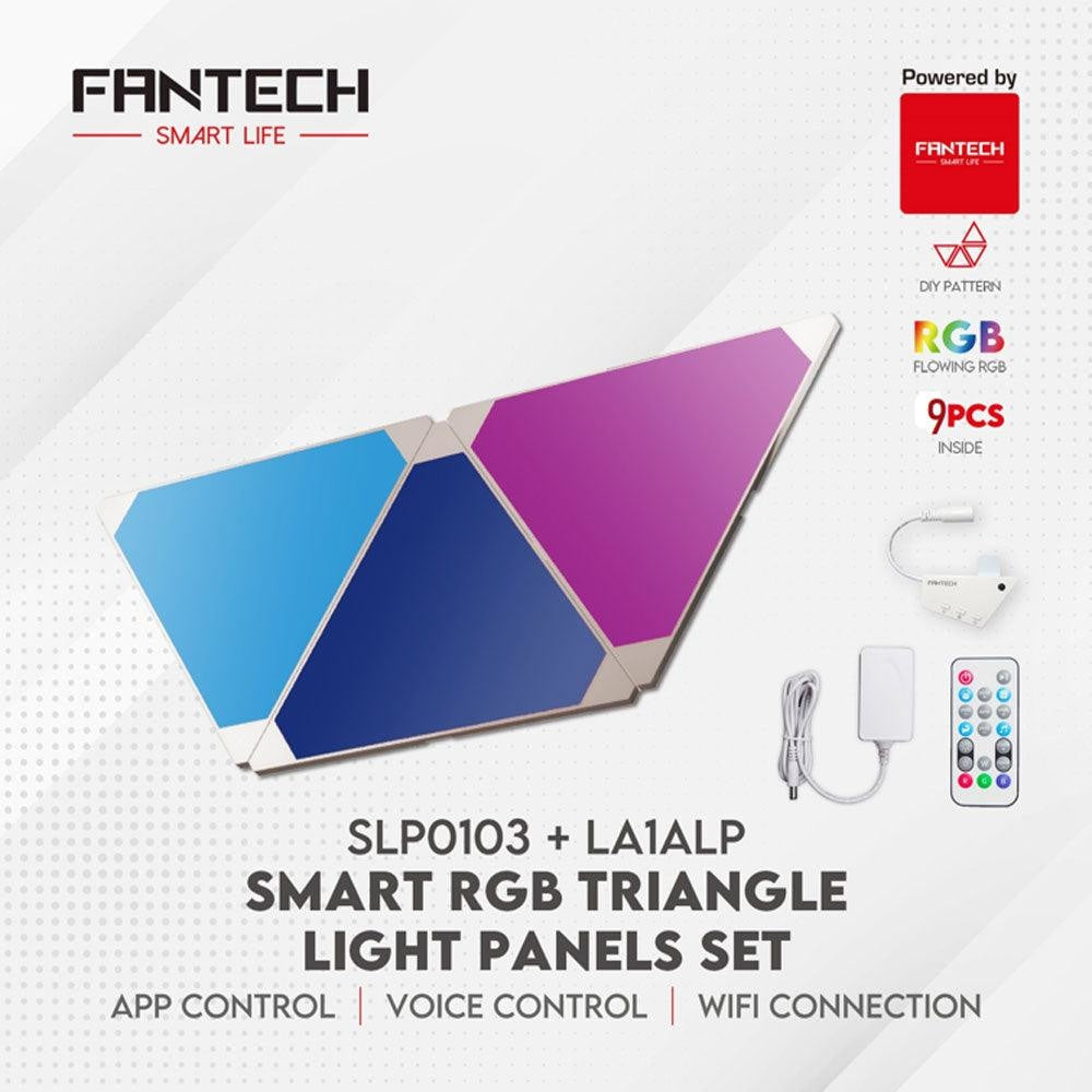 Fantech Smart Rgb Triangle Light Panels Set Slp0103 + La1alp 9pcs - Gameonjo