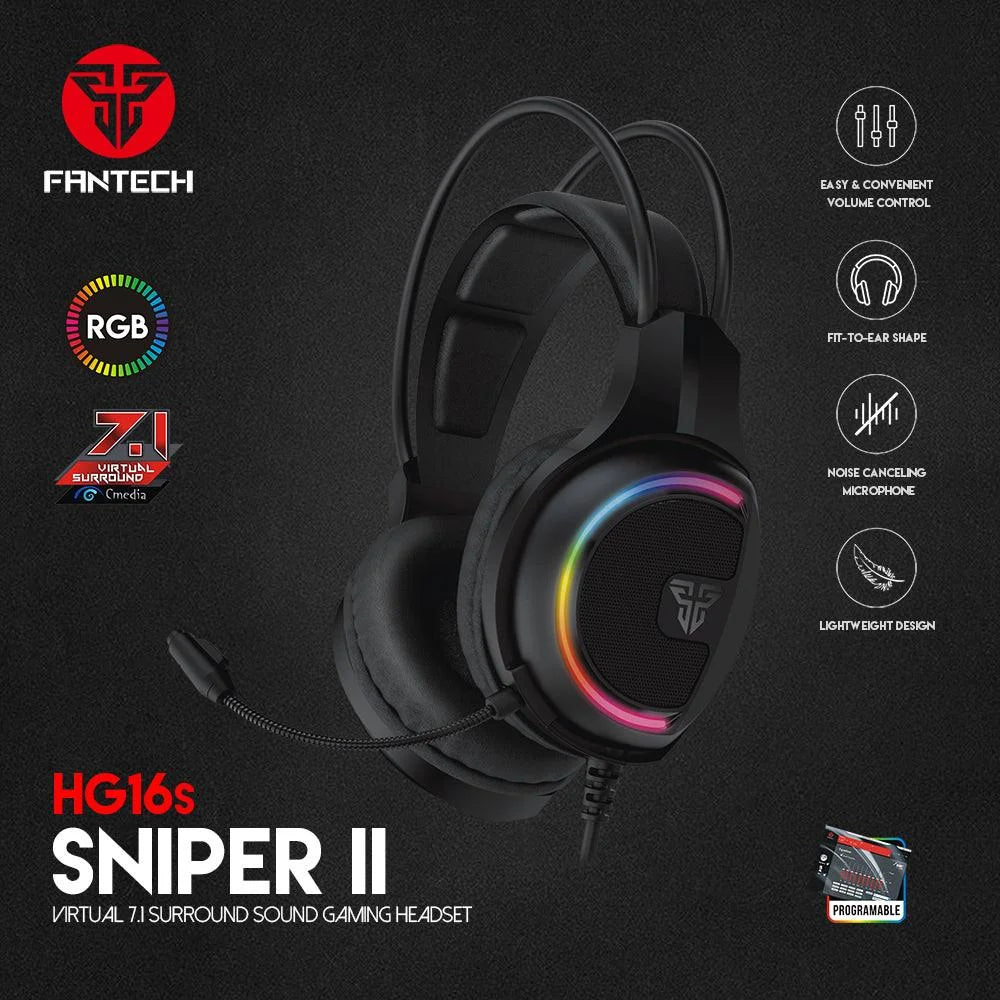 Fantech sniper ii hg16s virtual 7.1 gaming headset - headsets