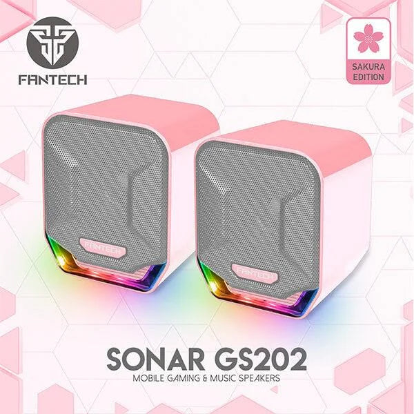 Fantech sonar gs202 sakura edition gaming speaker - headsets