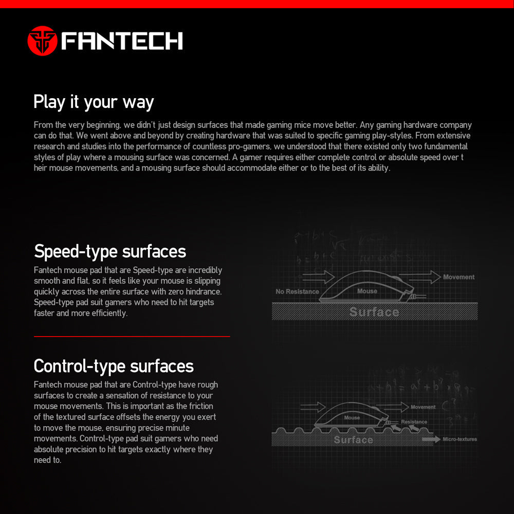 Fantech Sven Mp44 Gaming Mouse Pad Control Edition - Gameonjo