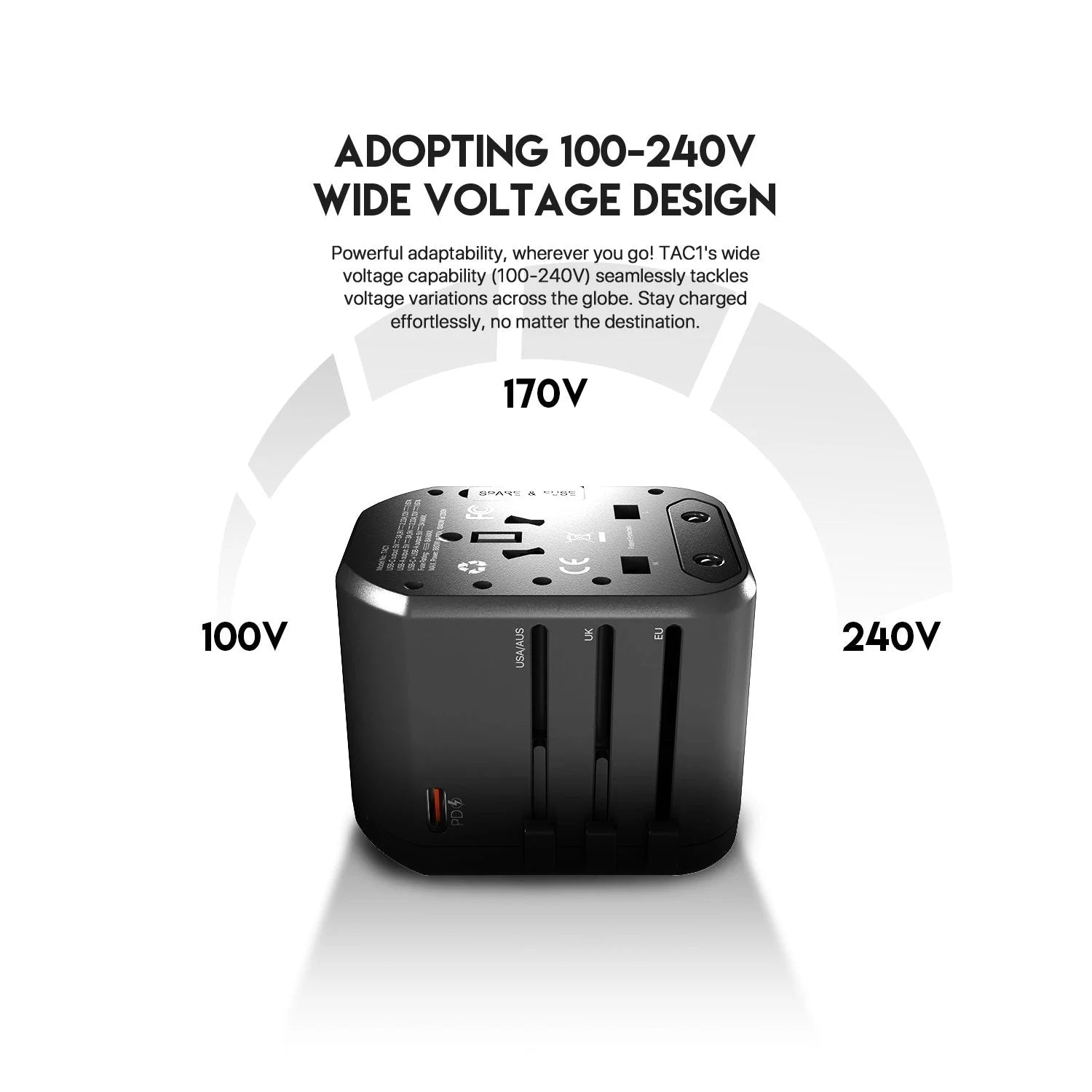 Fantech tac1 power cube travel multi adapter