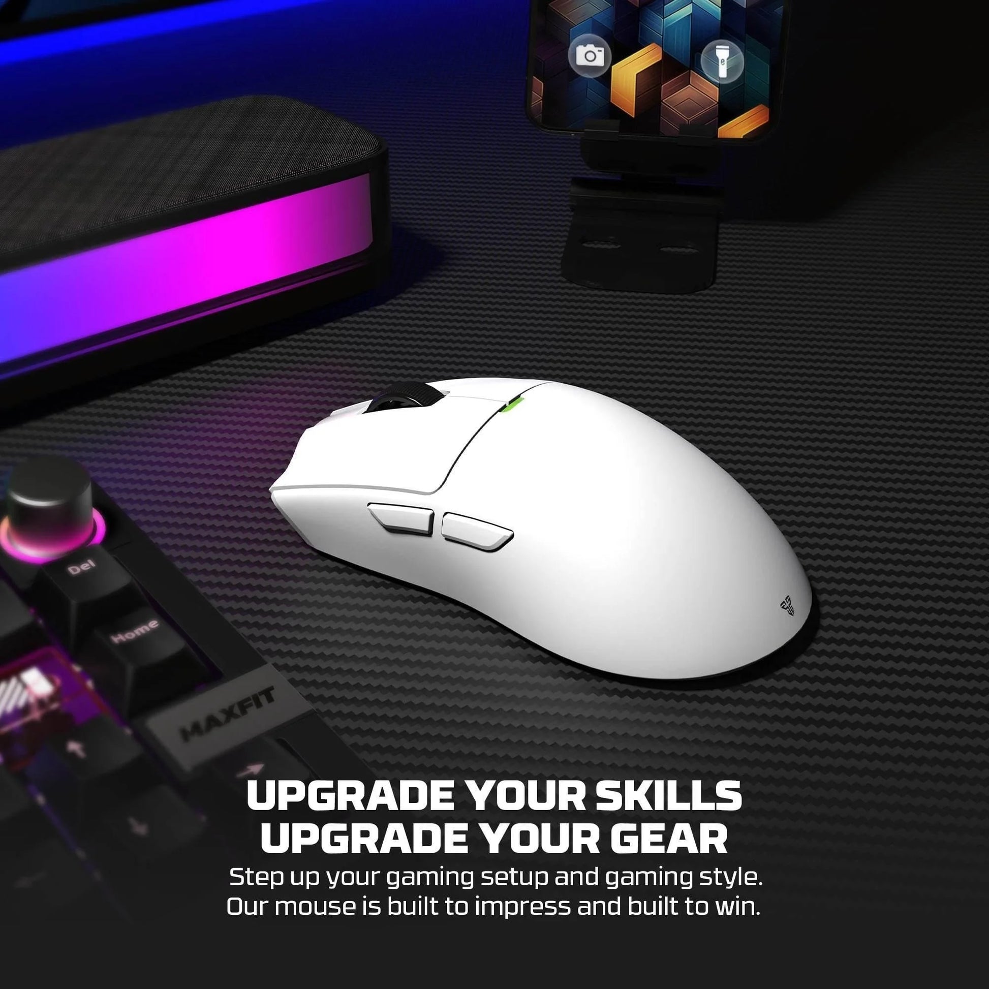 Fantech tantoe wg13e wireless mouse three-mode switching and magnetic black - mouse