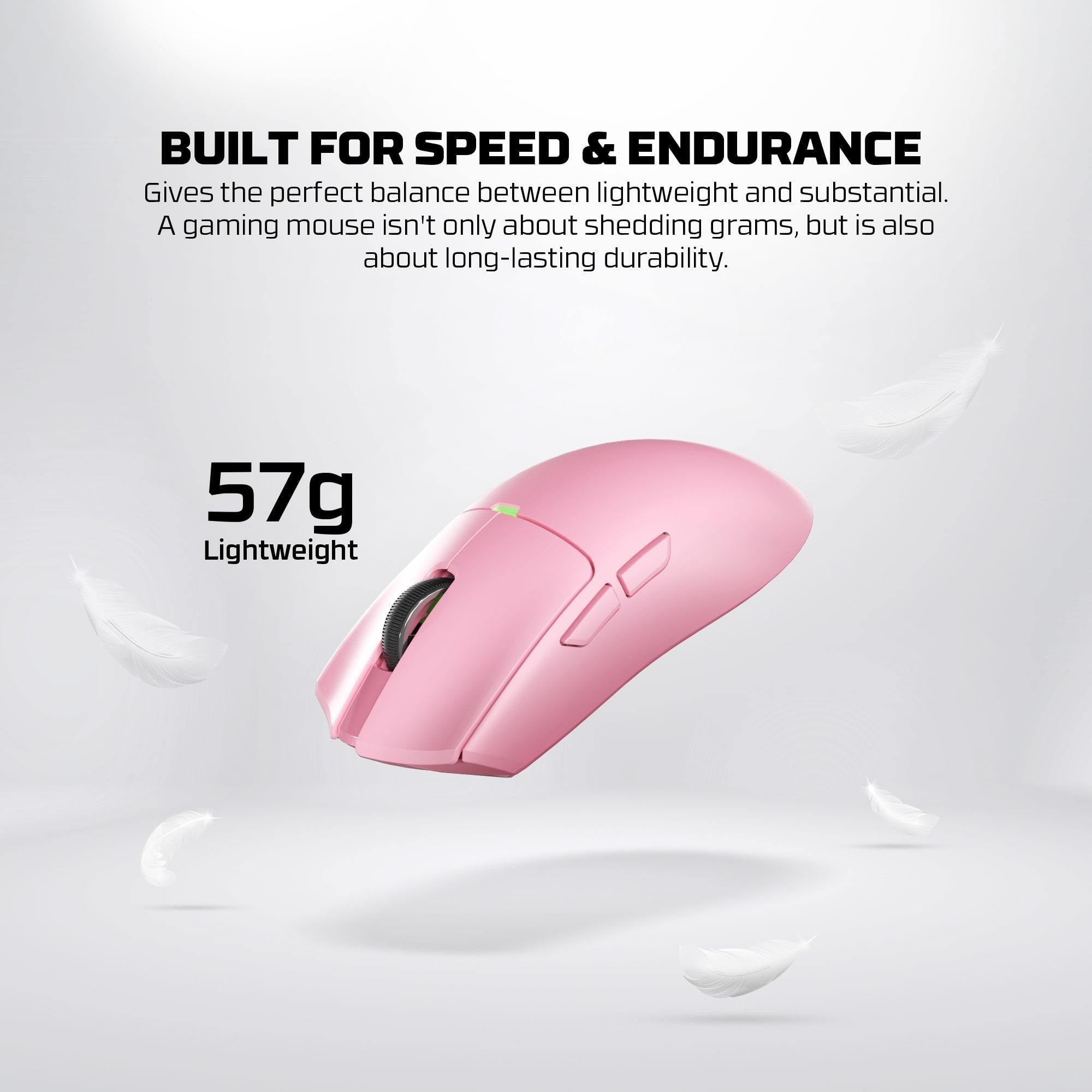Fantech Tantoe Wg13e Wireless Mouse Three-mode Switching and Magnetic Pink