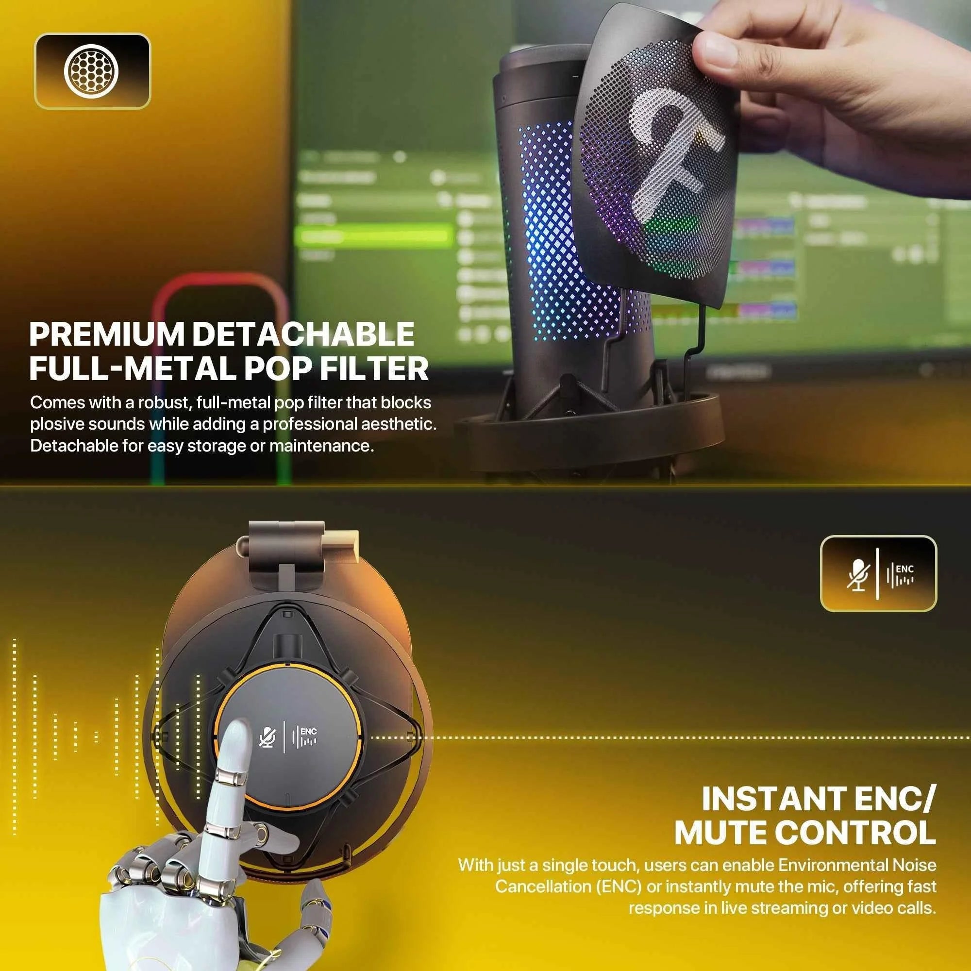 Fantech ufm1 finecoustic sonara condenser microphone - streaming