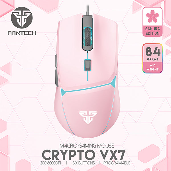 Fantech Vx7 Crypto Gaming Mouse - Sakura Edition - Gameonjo