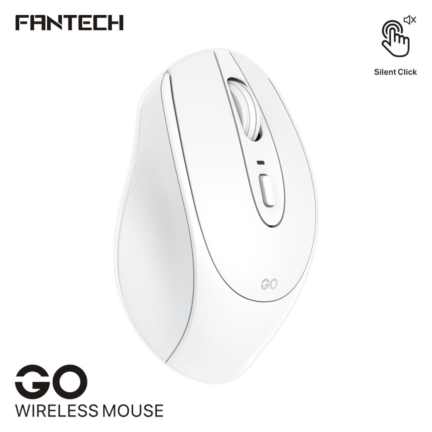 Fantech w191 silent click wireless mouse for ultimate productivity - white - mouse