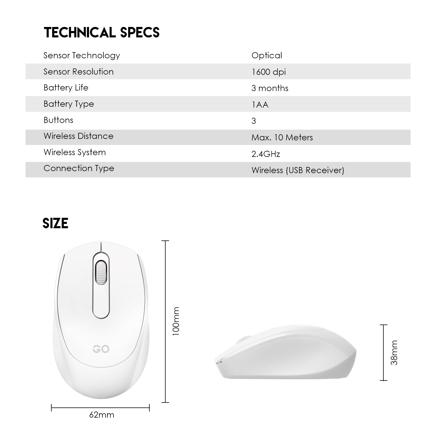 Fantech W603 Go Wireless Mouse - Gameonjo