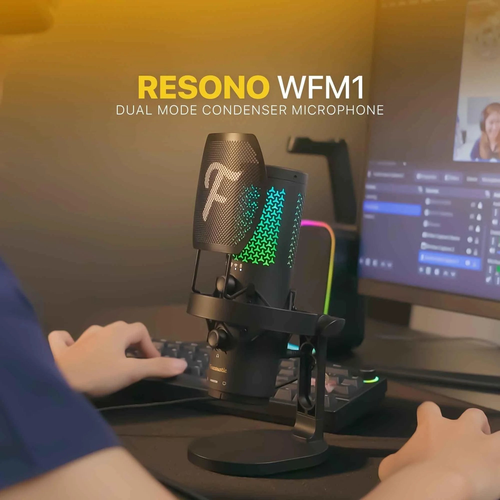 Fantech wfm1 finecoustic resono condenser wireless microphone - streaming