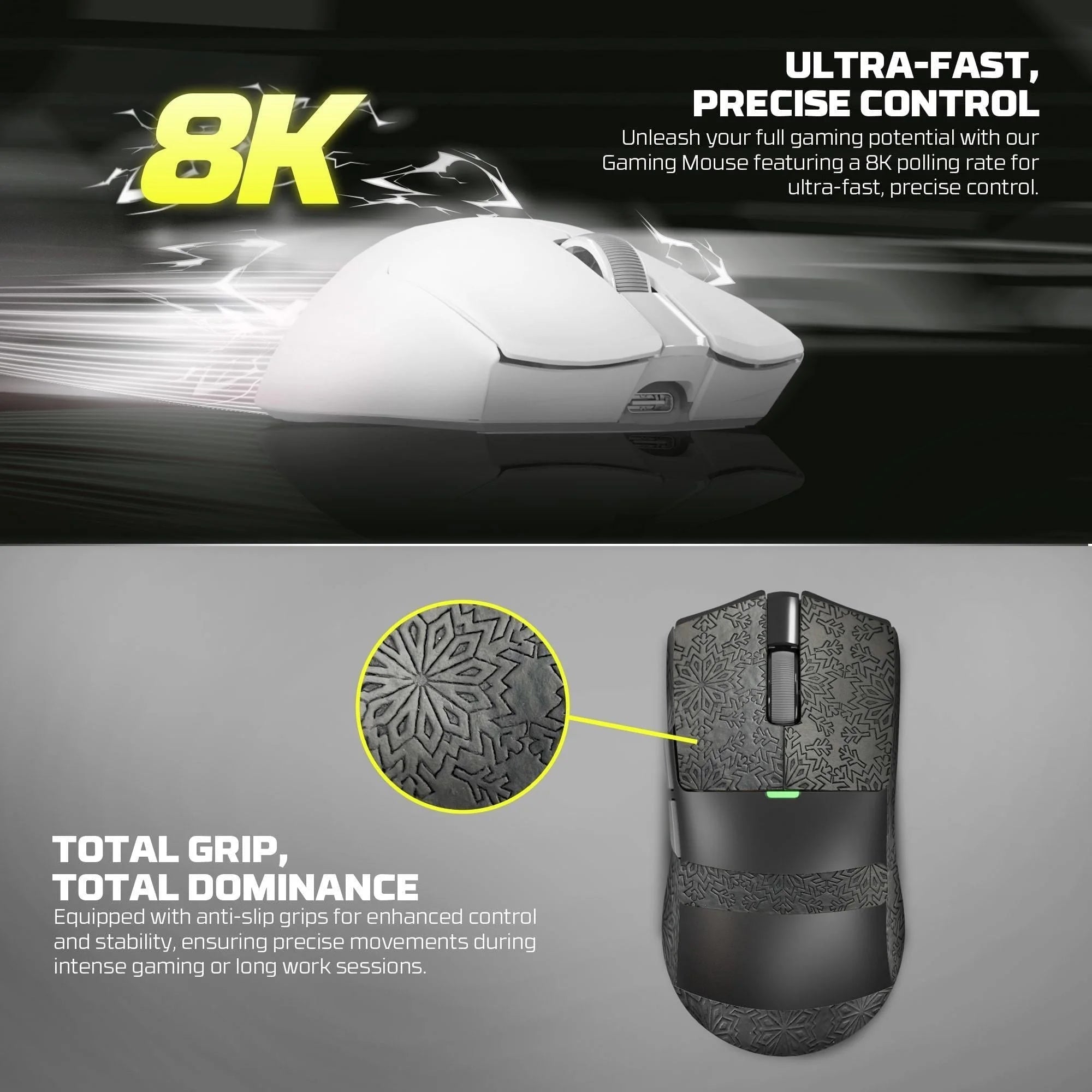 Fantech wg13s tanto s wireless gaming mouse 8k - mousepad