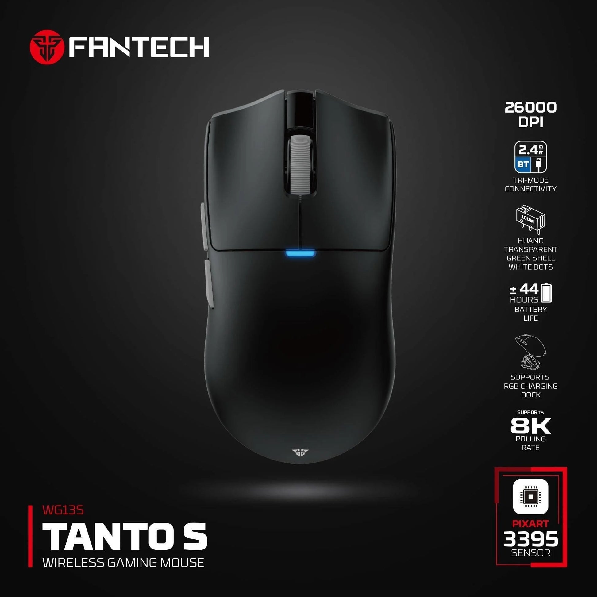 Fantech wg13s tanto s wireless gaming mouse 8k - mouse
