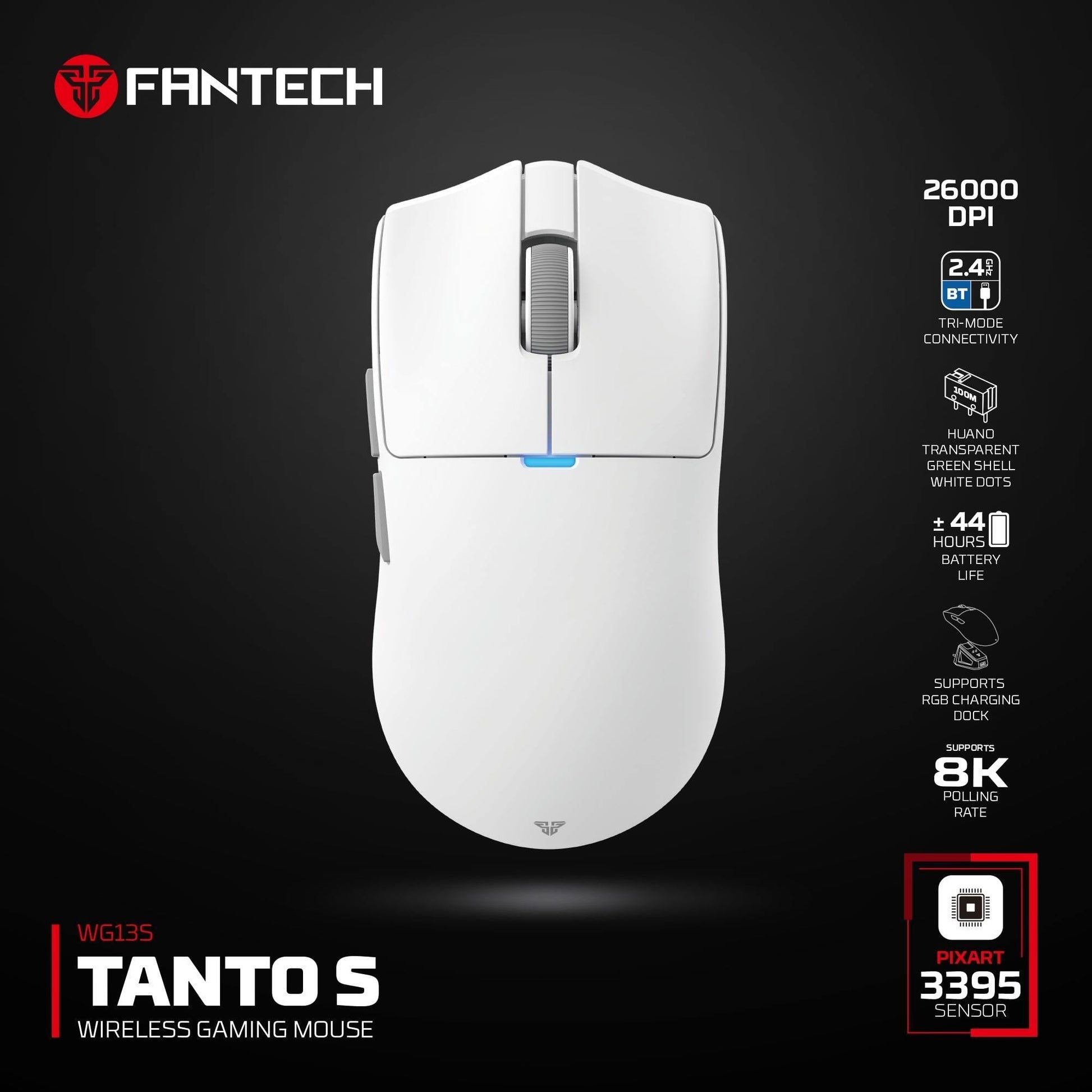 Fantech Wg13s Tanto s Wireless Gaming Mouse 8k