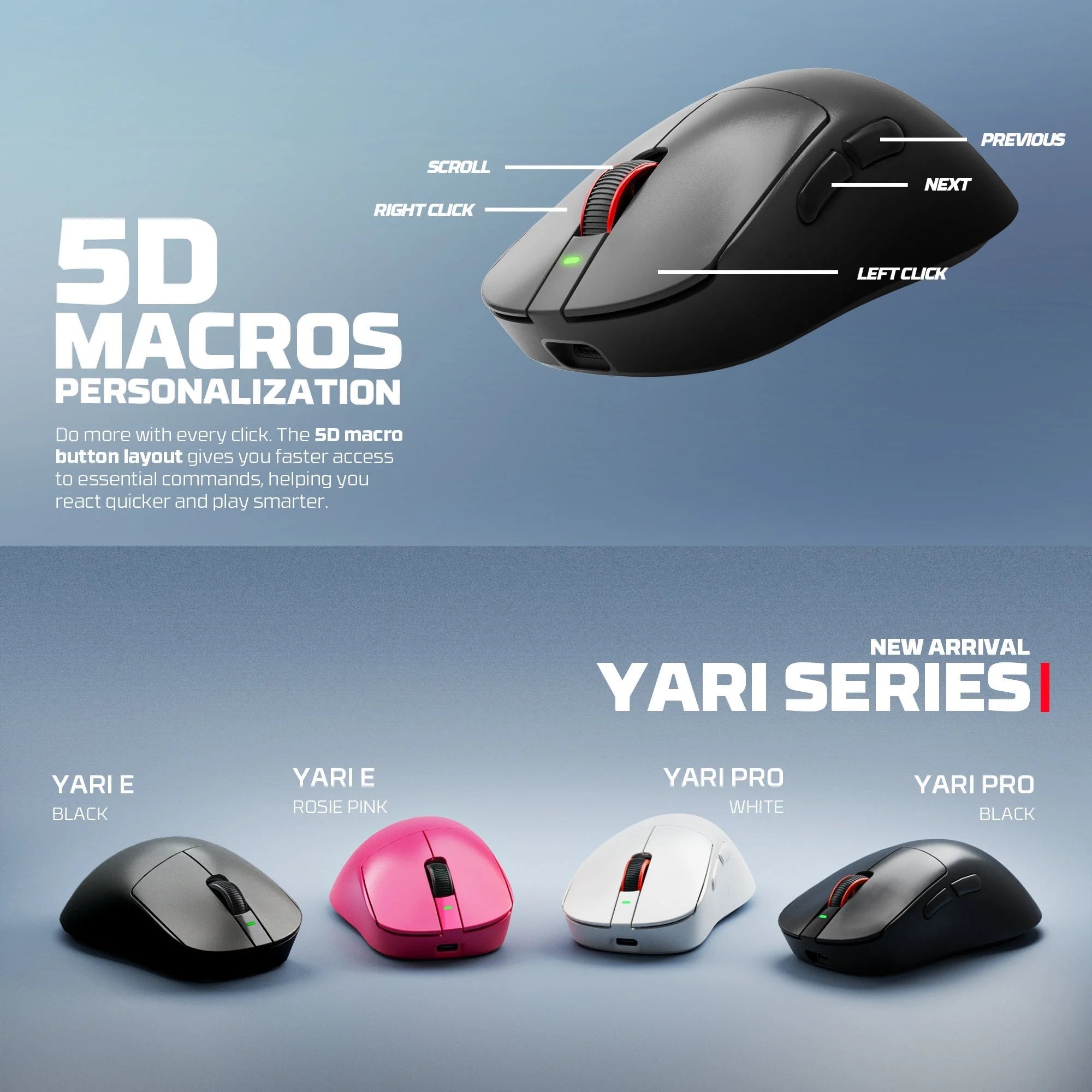 Fantech wg14p lightweight wireless gaming mouse paw3950 sensor 8khz polling mice with rgb charging dock for fps gamers