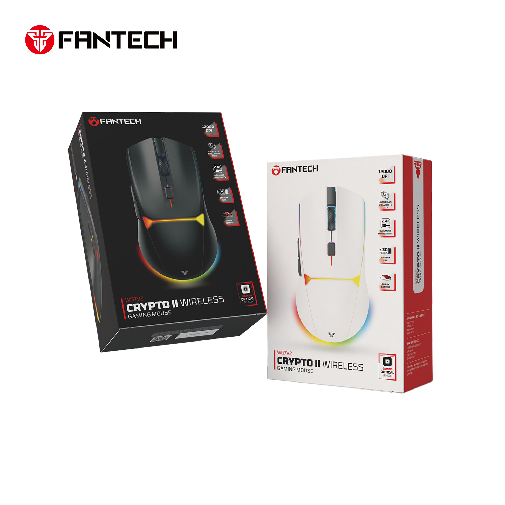 Fantech Wg7v2 Crypto Ii Wireless Gaming Mouse Black