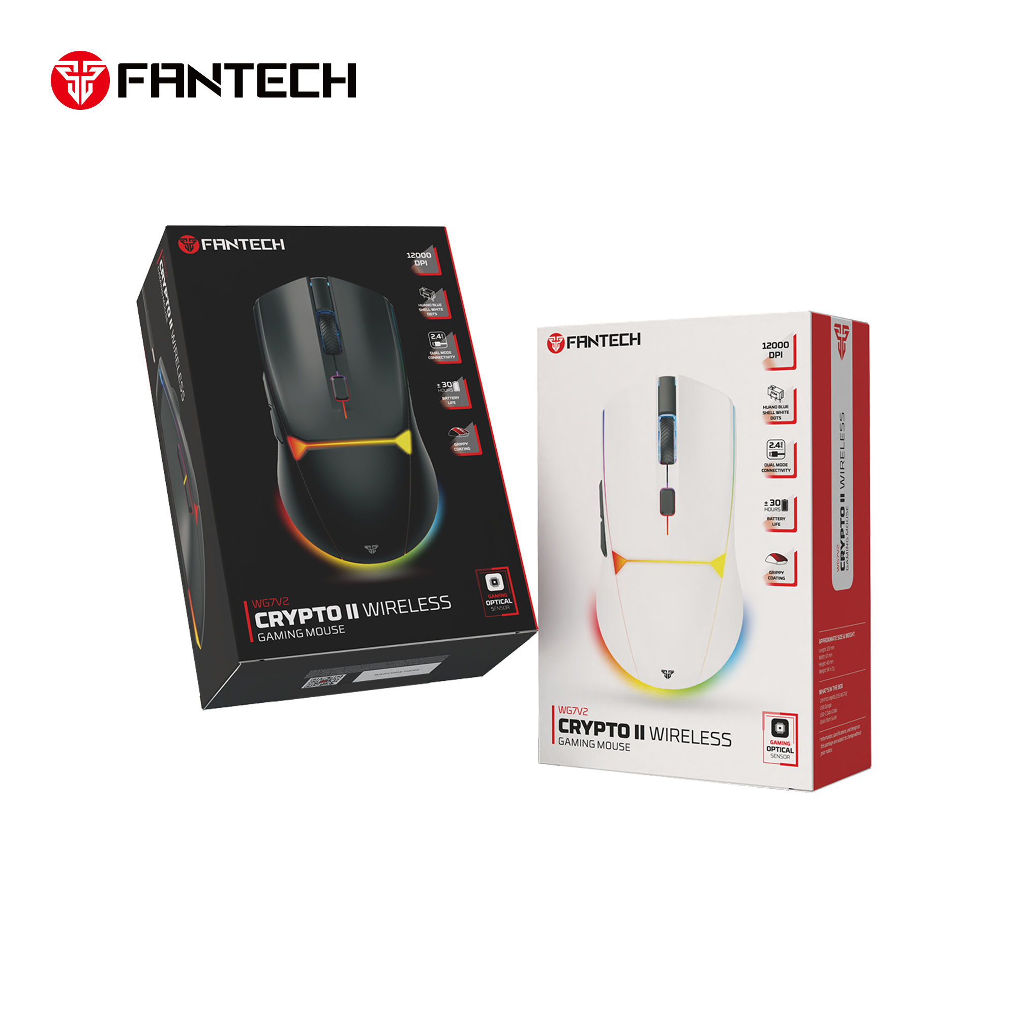 Fantech Wg7v2 Crypto Ii Wireless Gaming Mouse Black