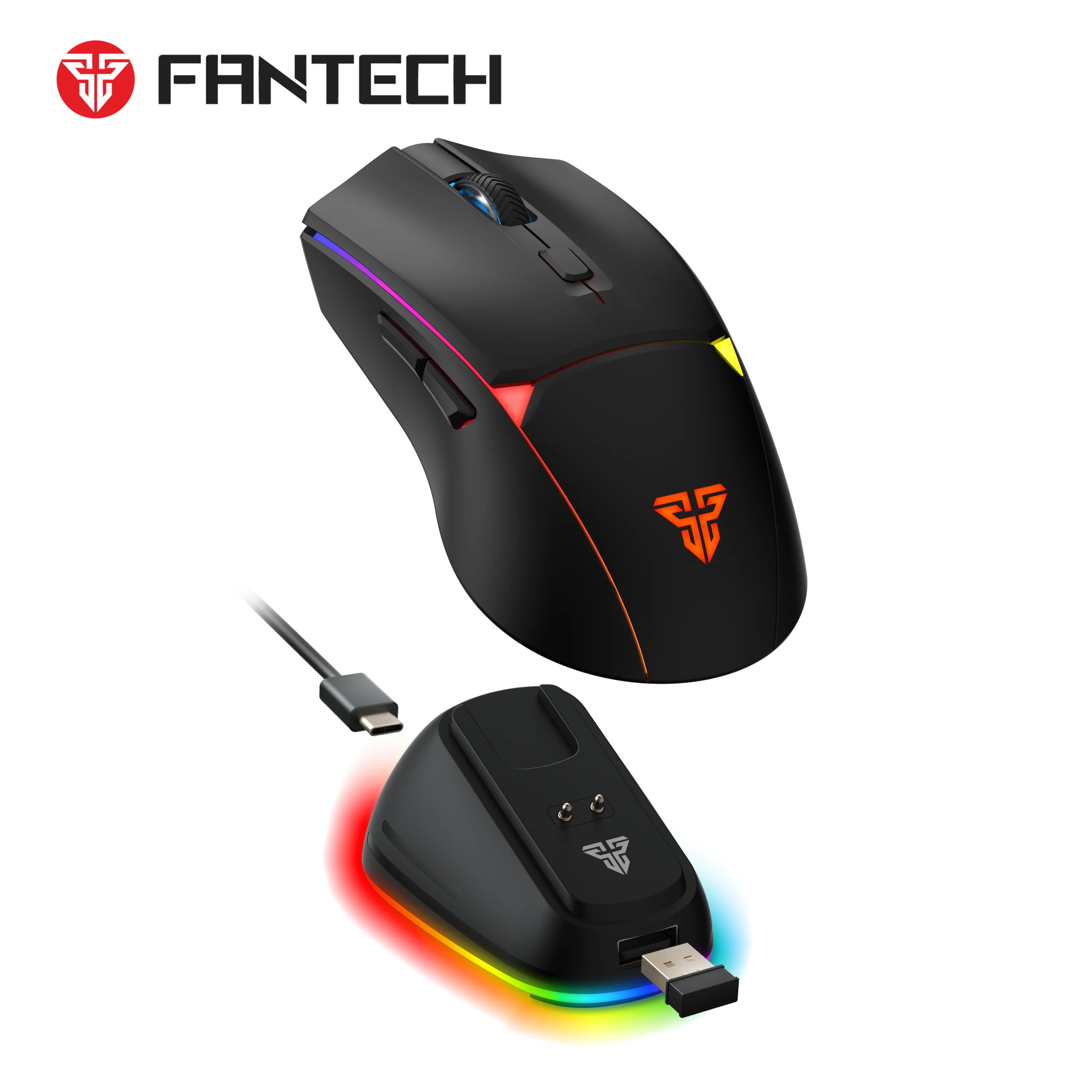 Fantech wg7v2rd crypto ii wireless gaming mouse black