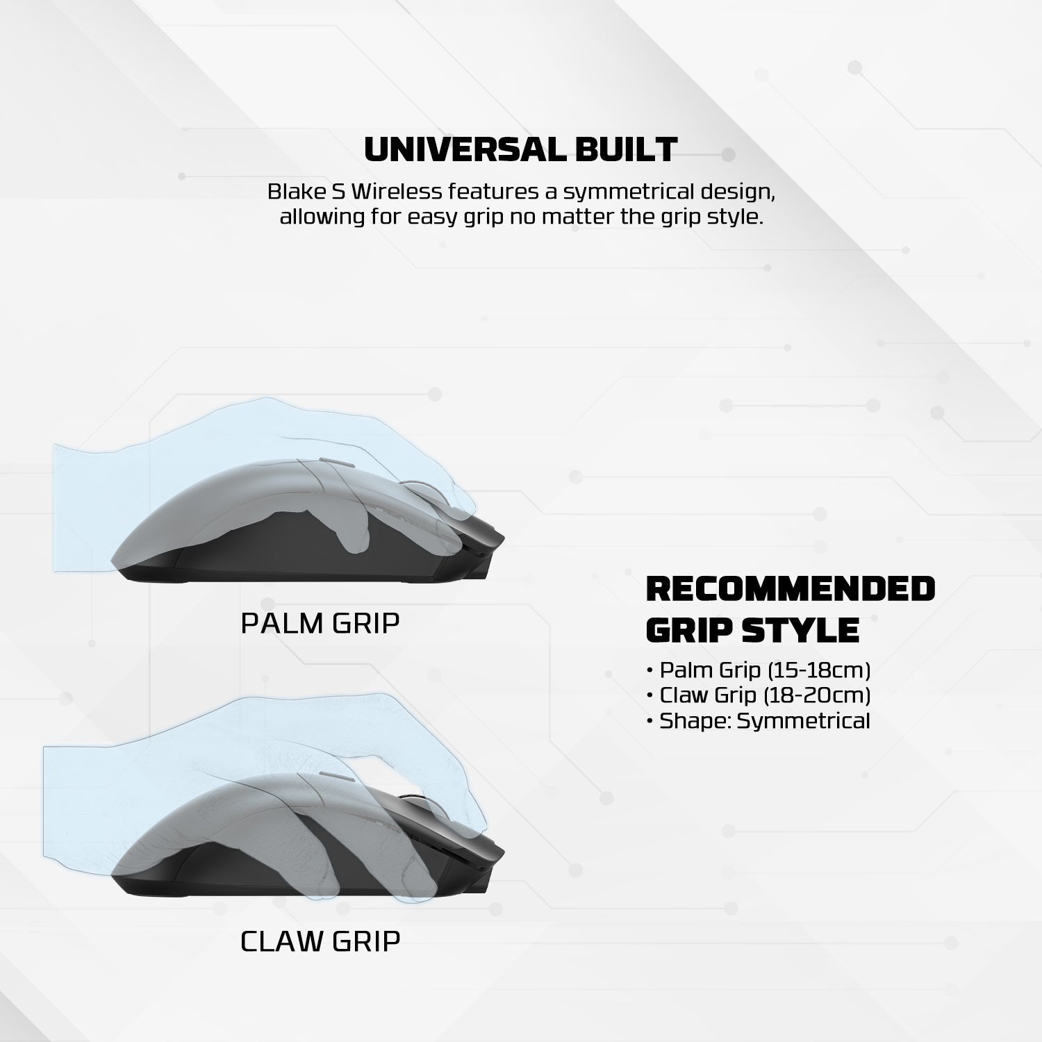 Fantech Wgc5s Blake s Dual Mode Wireless Gaming Mouse - Black