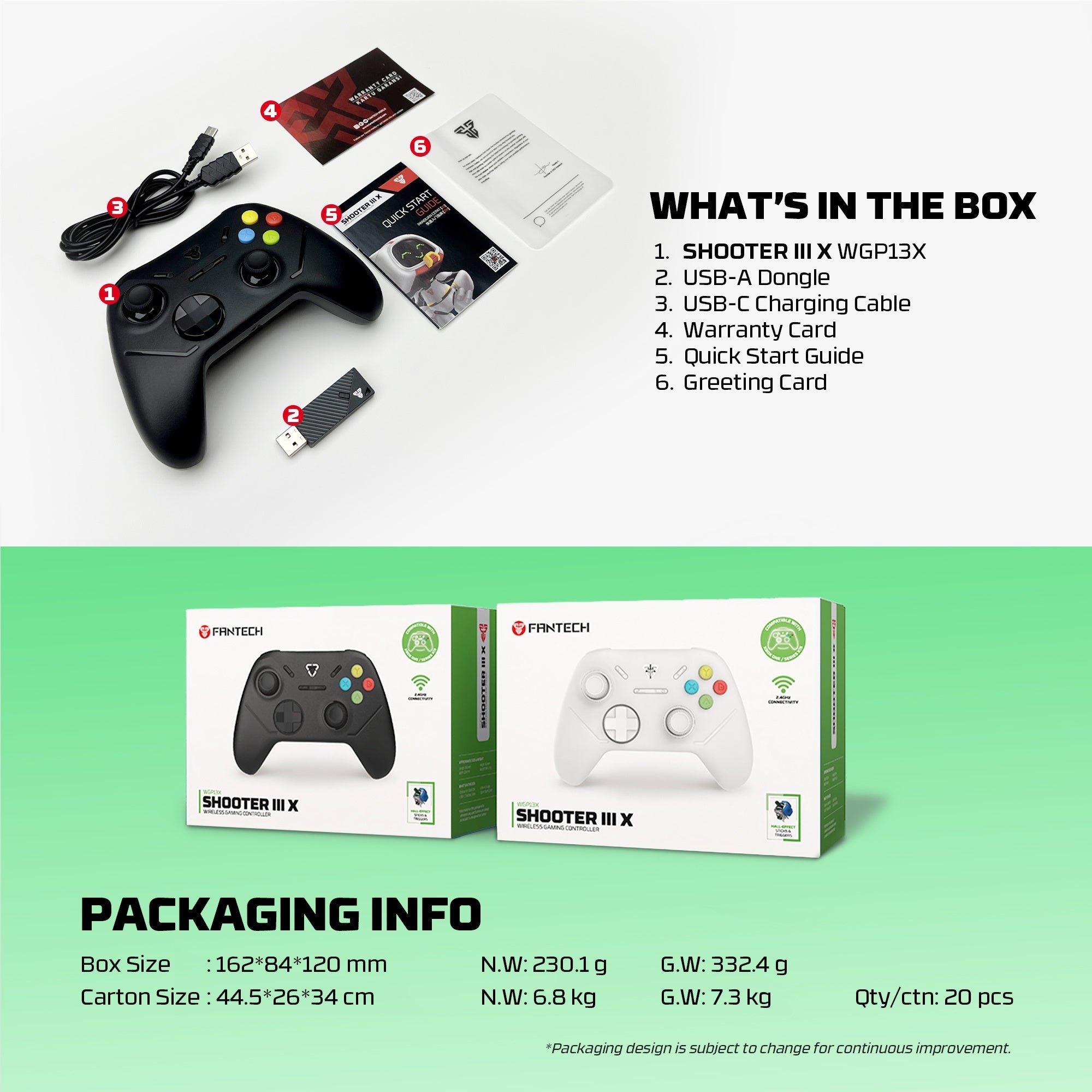 Fantech Wgp13x Shooter Iii x Wireless Gaming Controller Black