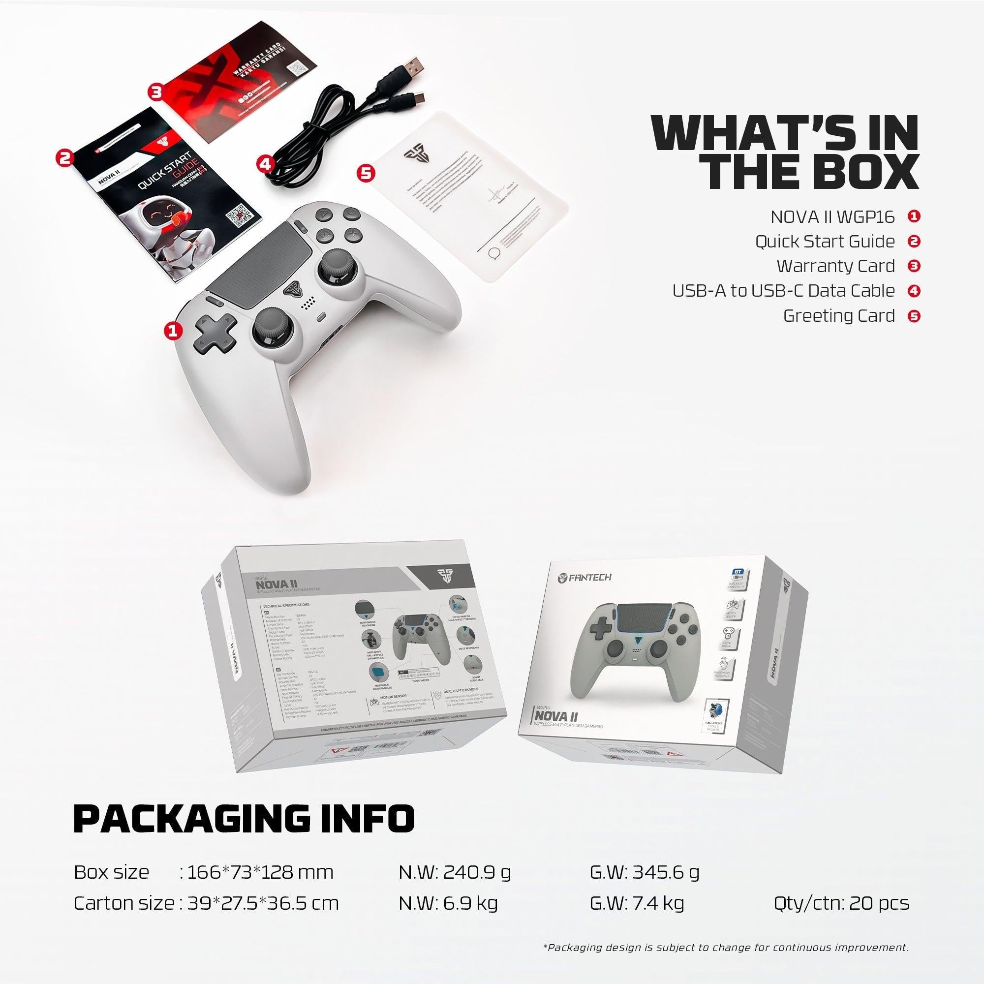 FANTECH WGP16 NOVA II Wireless GAMEPAD - Black.