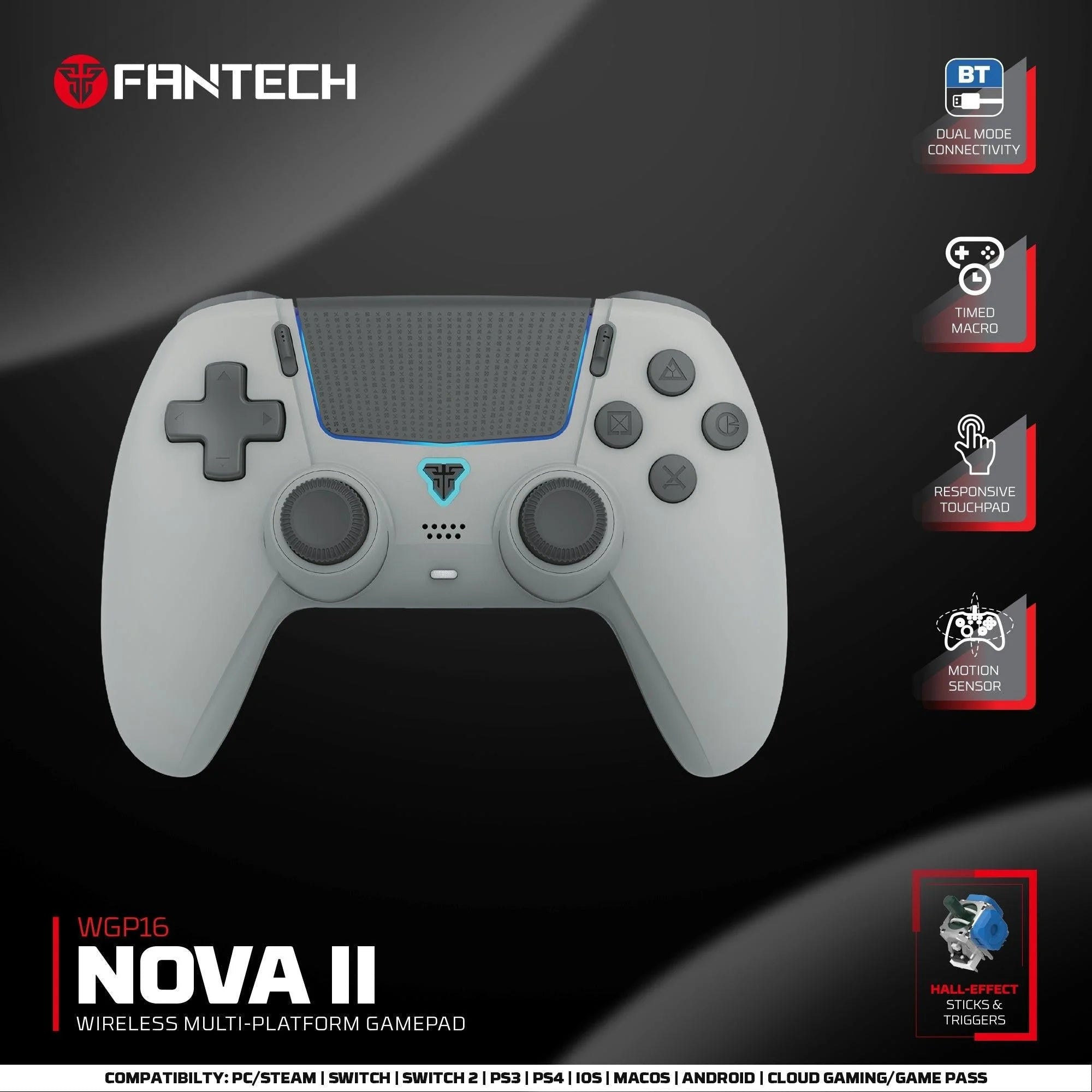 Fantech wgp16 nova ii wireless gamepad - black - console | controller
