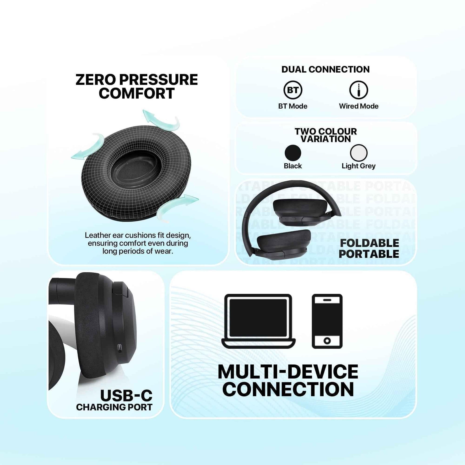 Fantech wh05a go vibe wireless headset - beige anc for superior sound immersion - audio | wireless headset