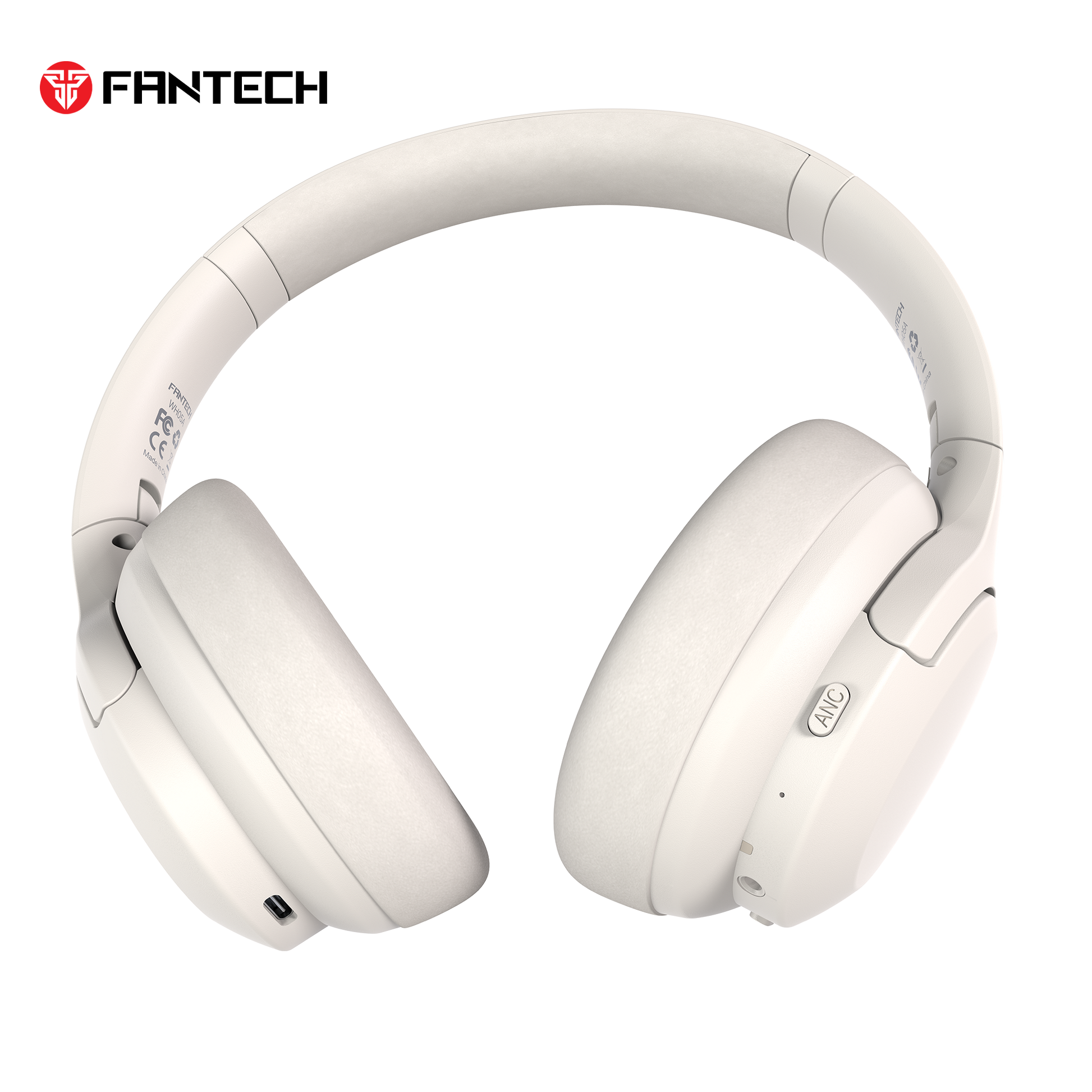Fantech wh05a go vibe wireless headset - beige anc for superior sound immersion - audio | wireless headset