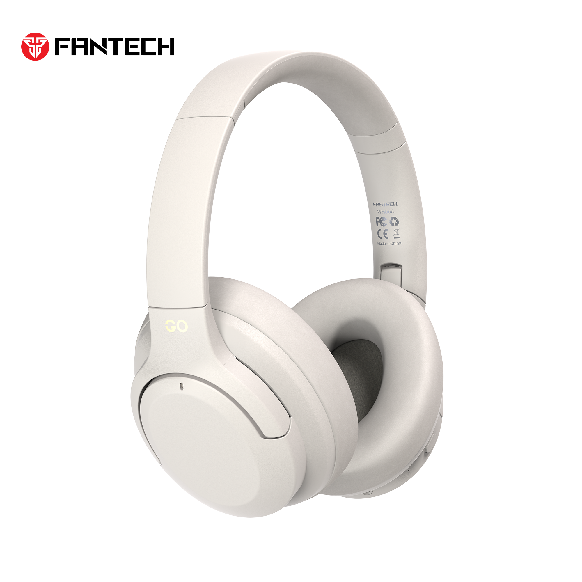Fantech wh05a go vibe wireless headset - beige anc for superior sound immersion - audio | wireless headset