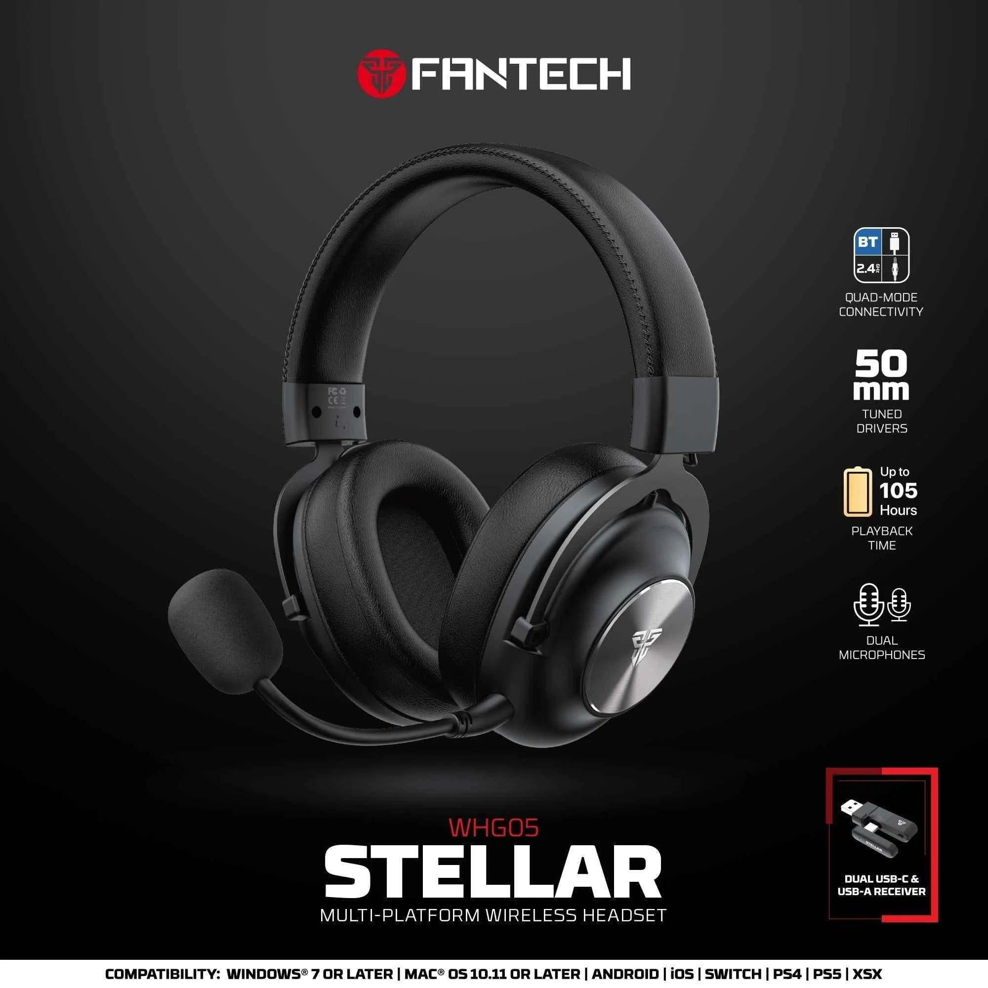 Fantech whg05 stellar multiplatform wireless gaming headset - audio | wireless headset