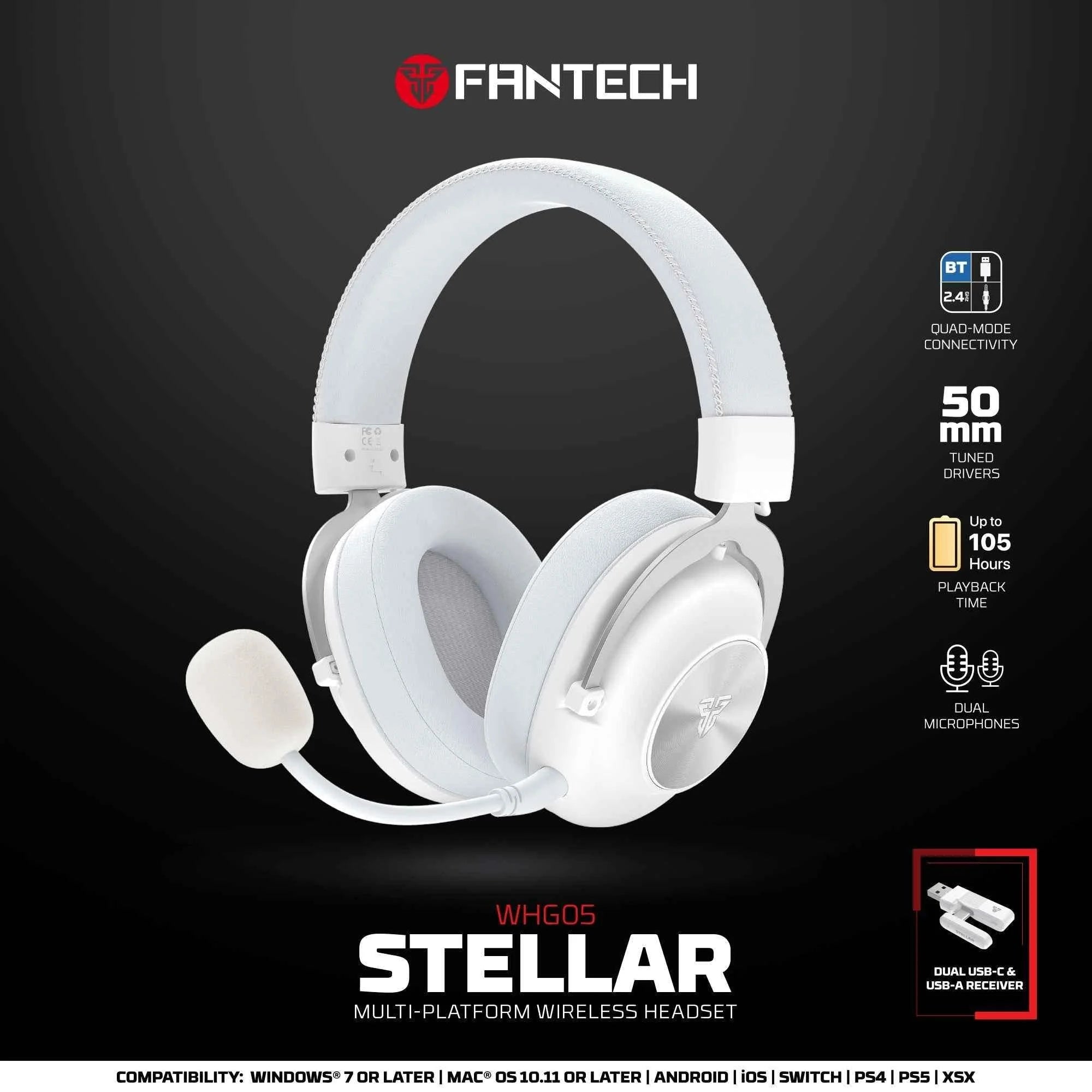 Fantech whg05 stellar multiplatform wireless gaming headset - audio | wireless headset
