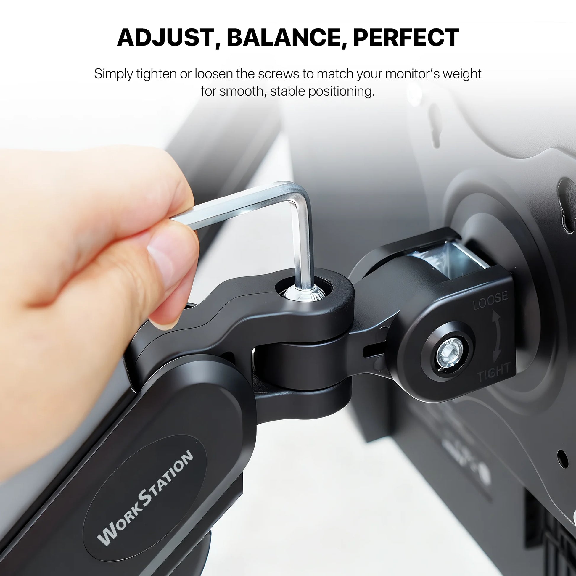 Fantech workstation mbd1 dual-arm monitor mount 90 degree for 13’’ to 32’’ screen adjustable spring dual monitor arm